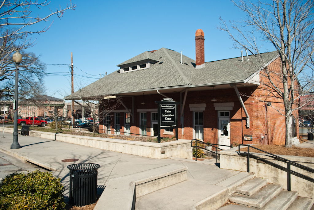 Old Cartersville GA railway station.  It now serves as the Cart…