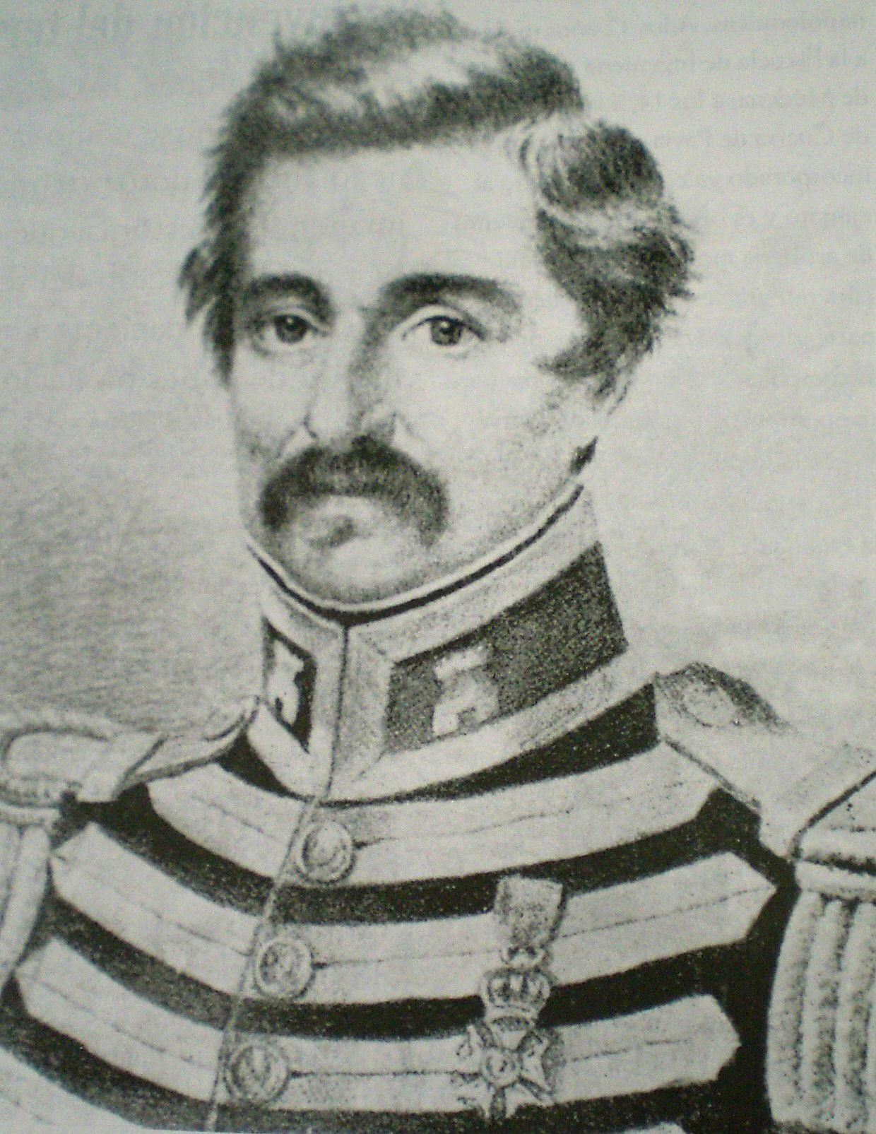 Litography of Italian geographer Agustín Codazzi by Carmelo Fer…