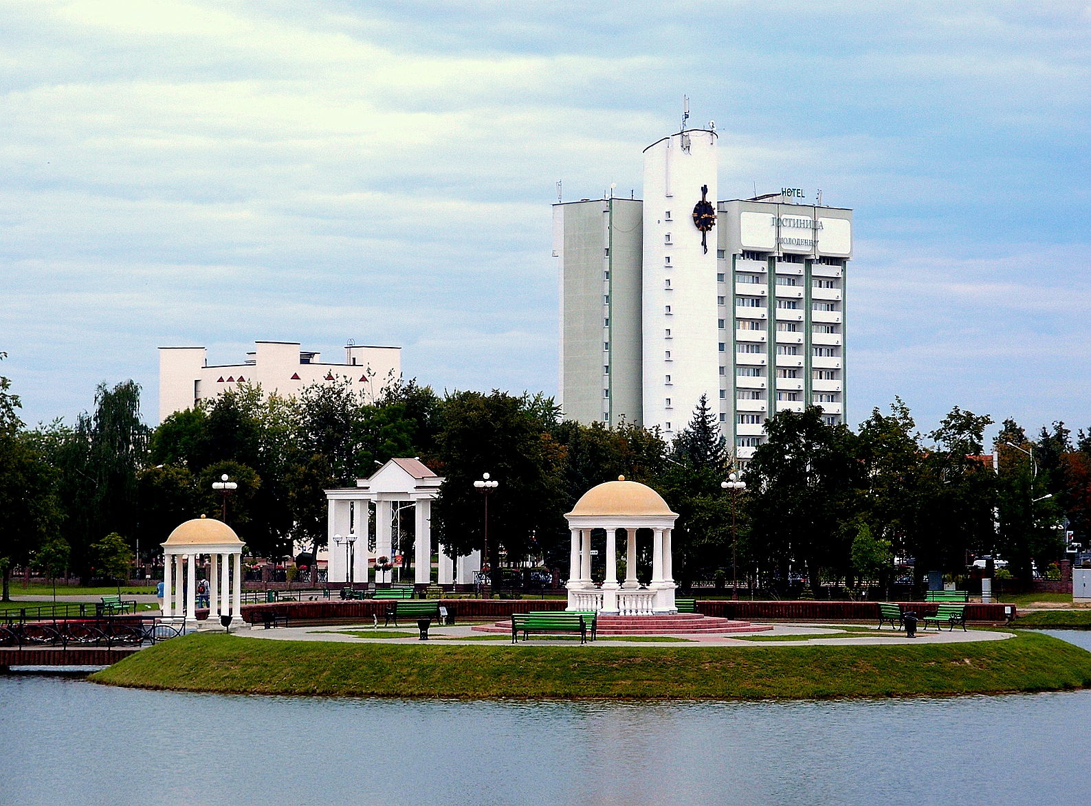 Park in Maladziečna, Belarus.