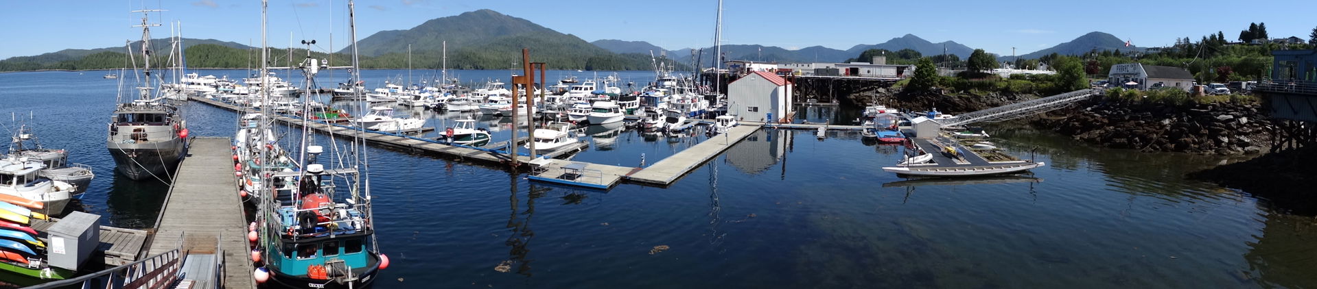 Panorama over Cow Bay Marina - Prince Rupert - British Columbia…