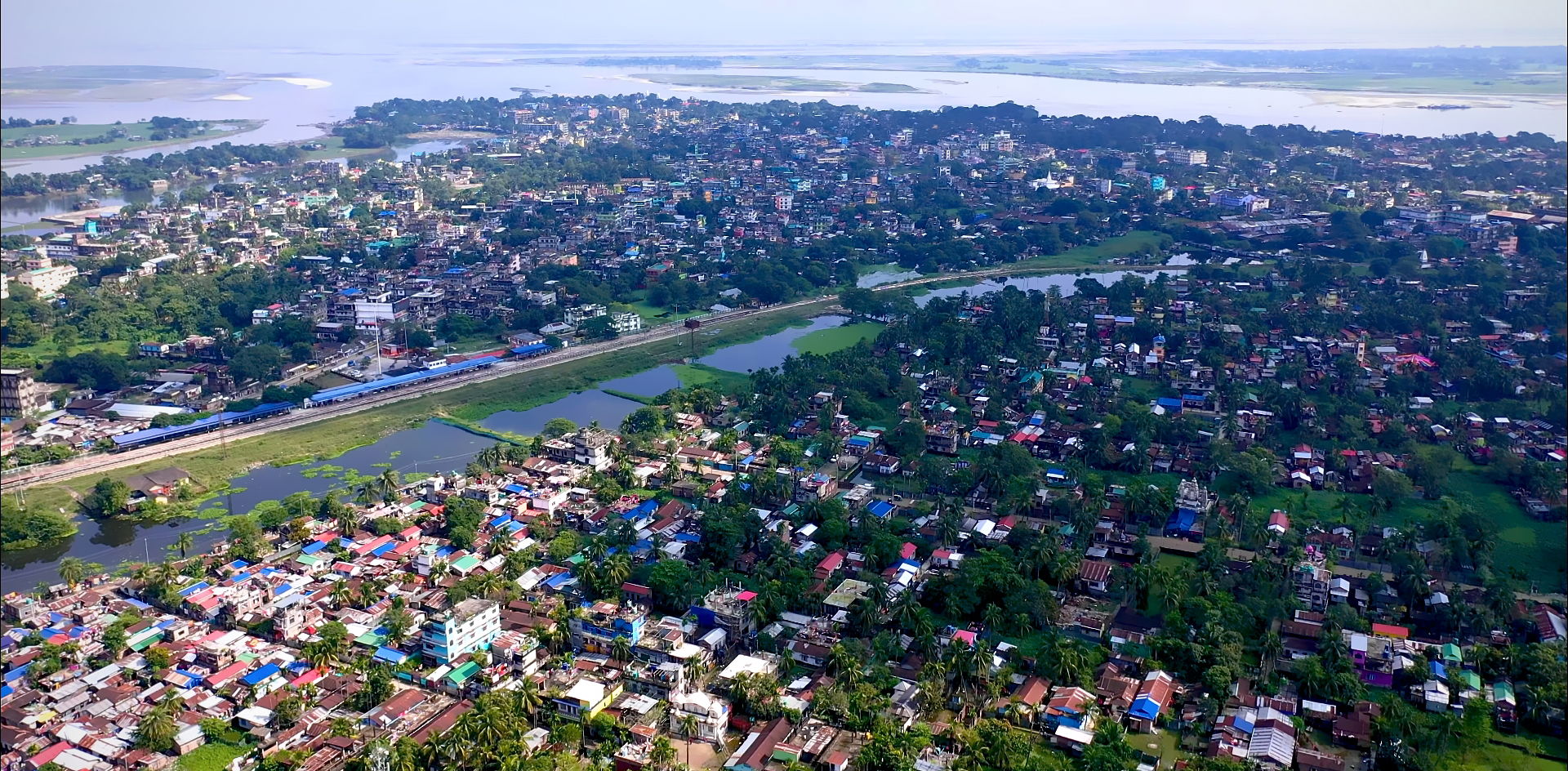 Dhubri City Aerial View