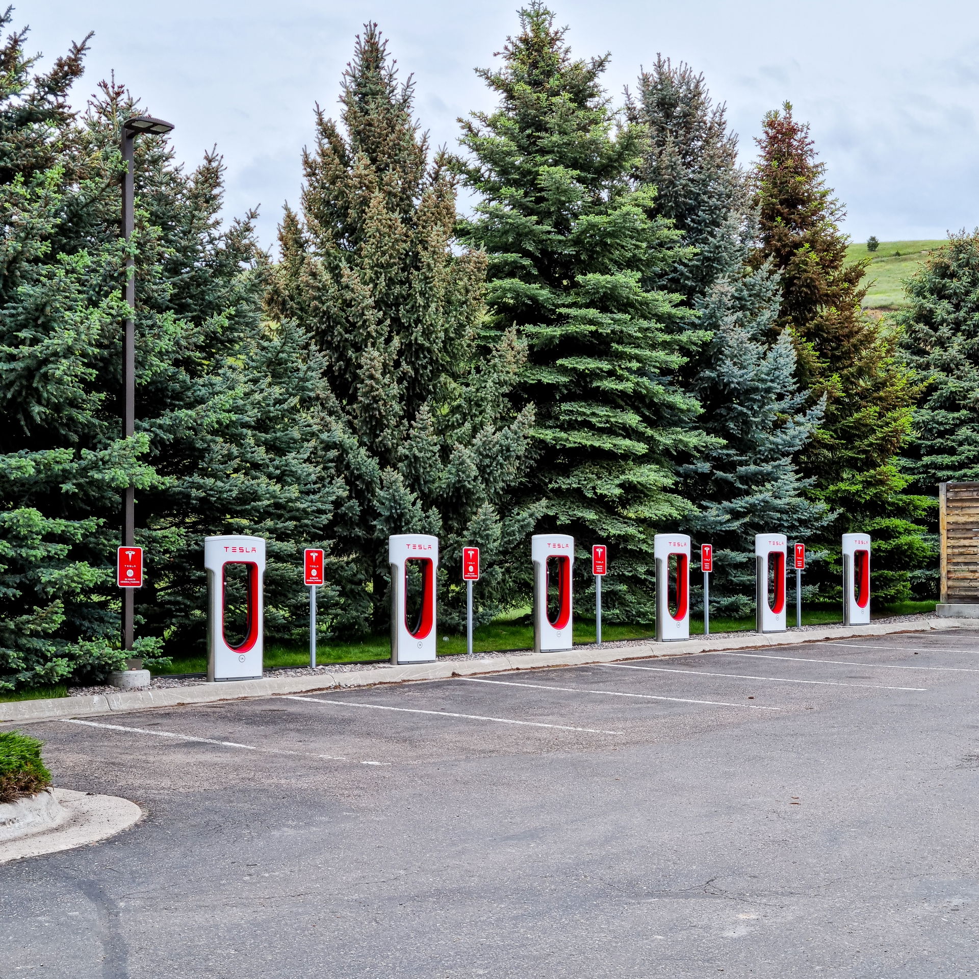 Tesla Supercharger in Missoula, Montana, USA