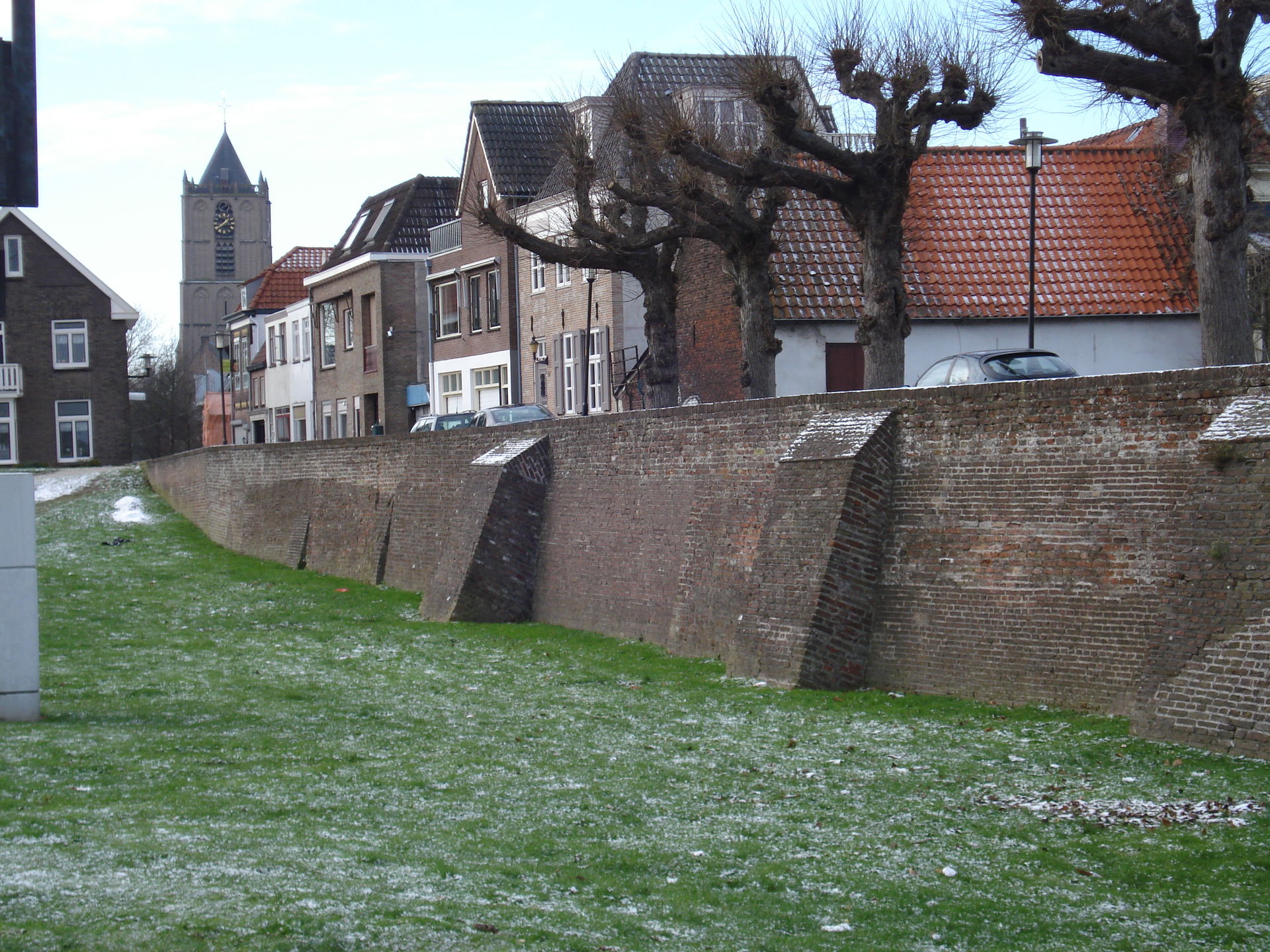 The western part of the remnant of the medieval city wall at To…