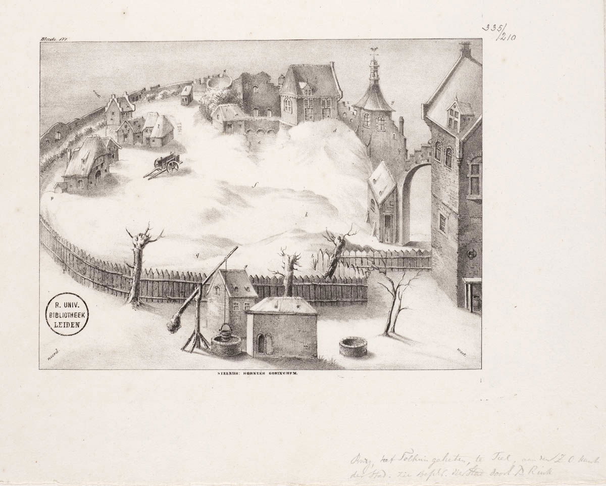 Tolhuis in Tiel (1563), anonieme tekening