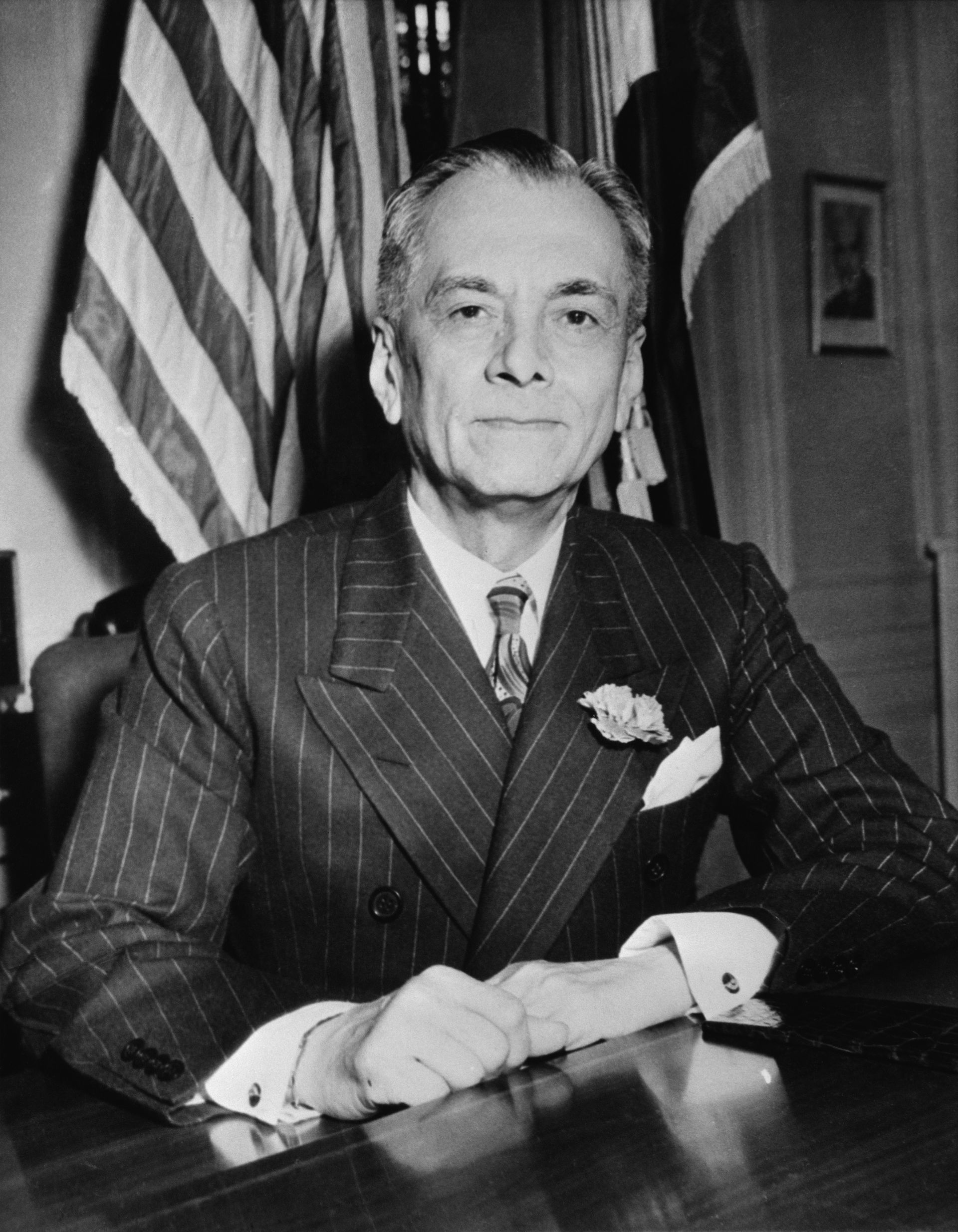 November 1942: President Quezon of the Philippines.