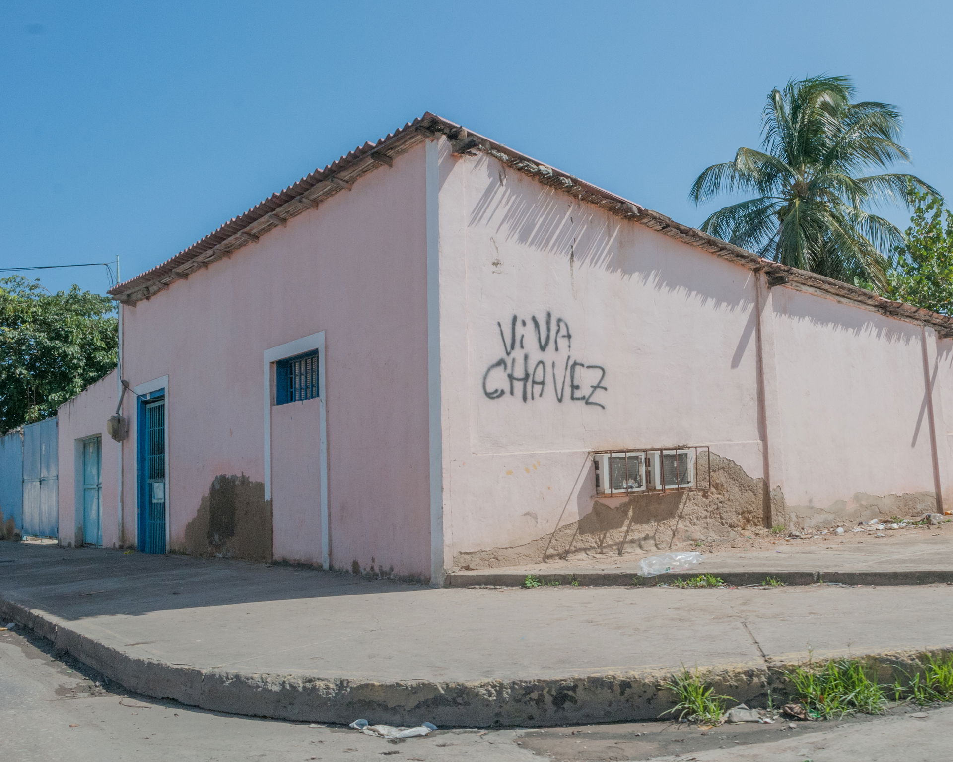 Typical houses colonial Porlamar, Margarita Island