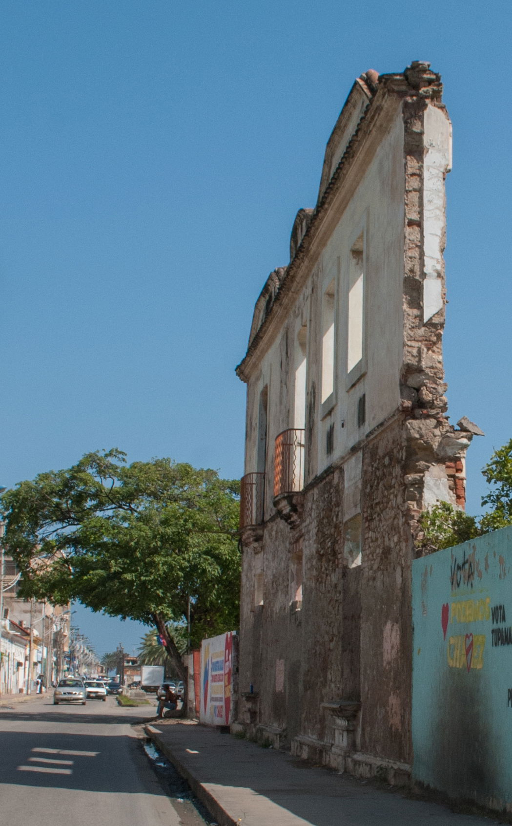Typical houses colonial Porlamar, Margarita Island