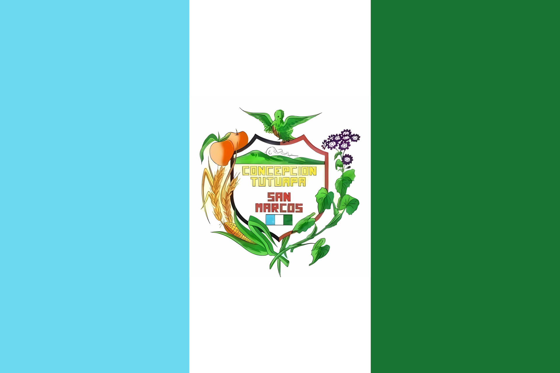 Bandera de Concepción Tutuapa, San Marcos