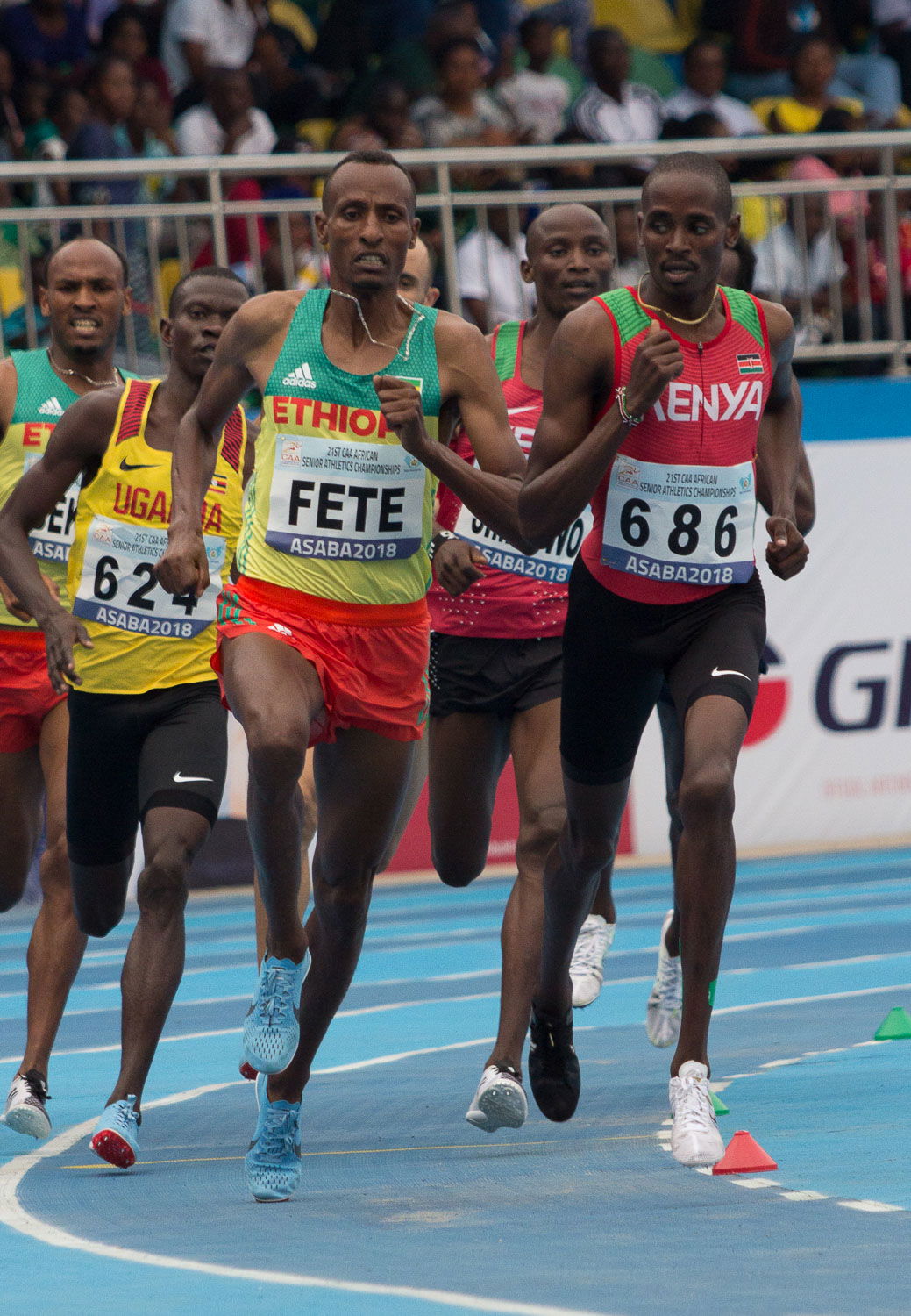 Aman Wote Fete and Elijah Manangoi at the 2018 African Champion…