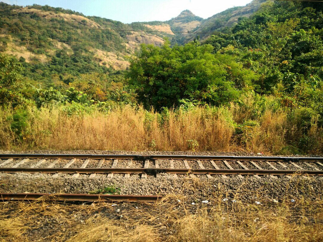 Lonavala hills seen from train