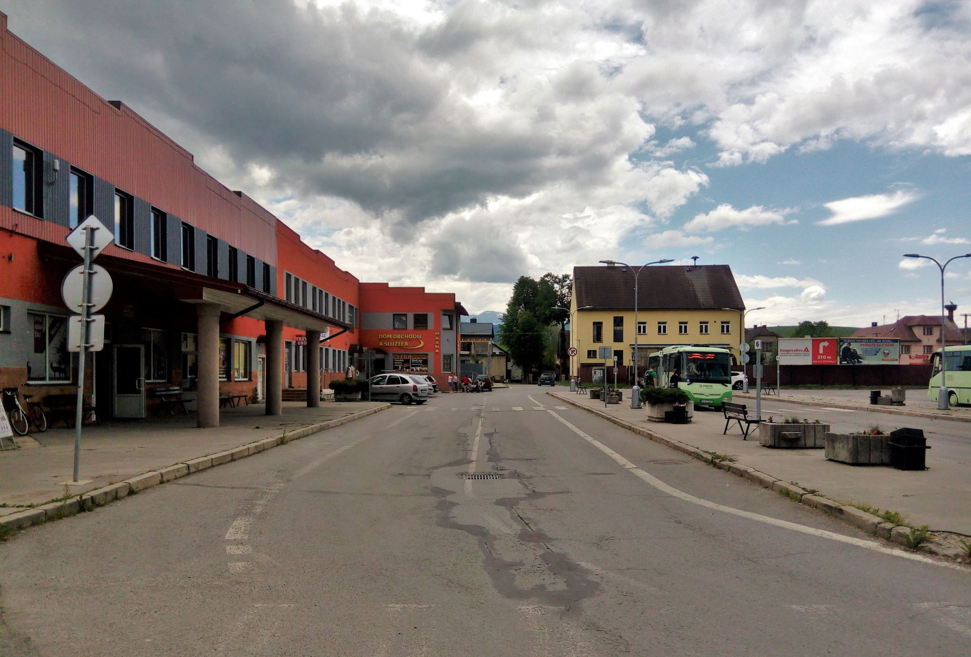 Bus station in Trstená, Slovakia.