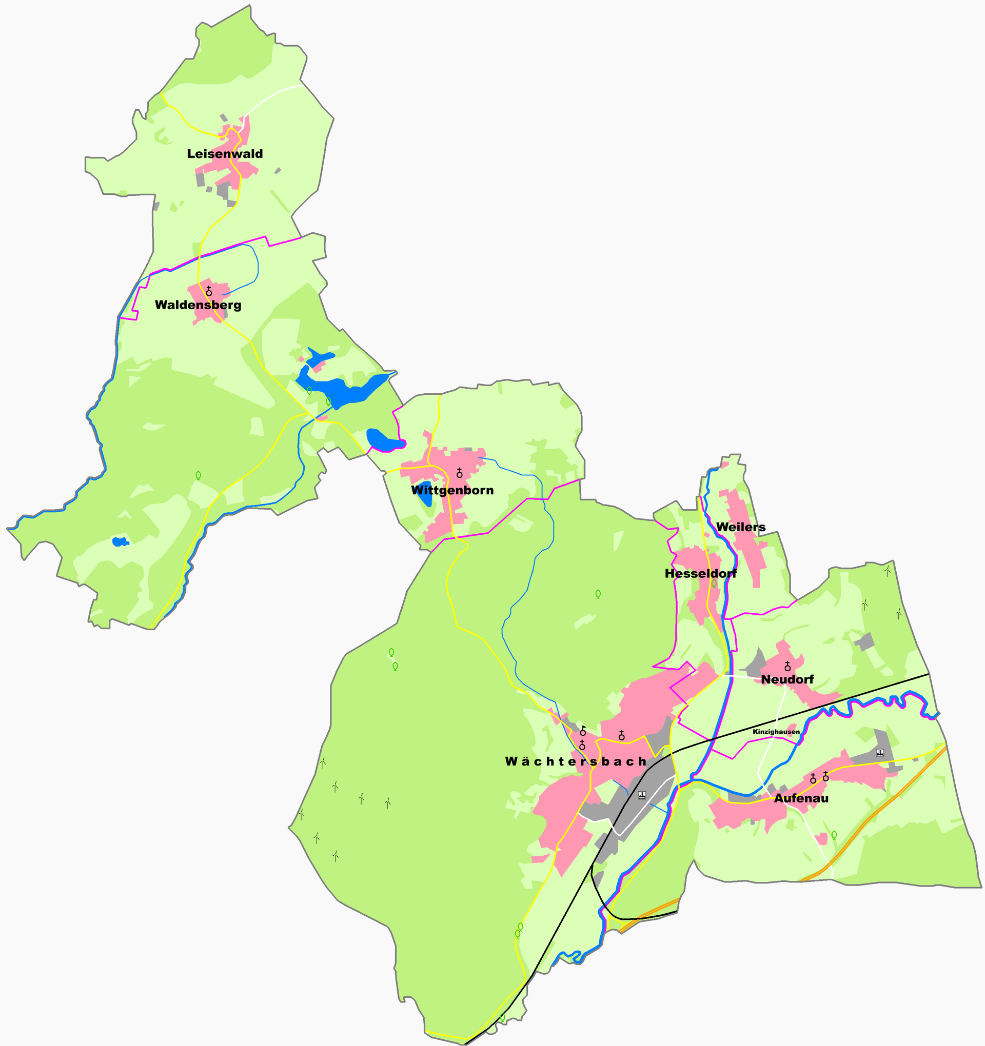 Municipal area and districts of Wächtersbach






  Grassland,…