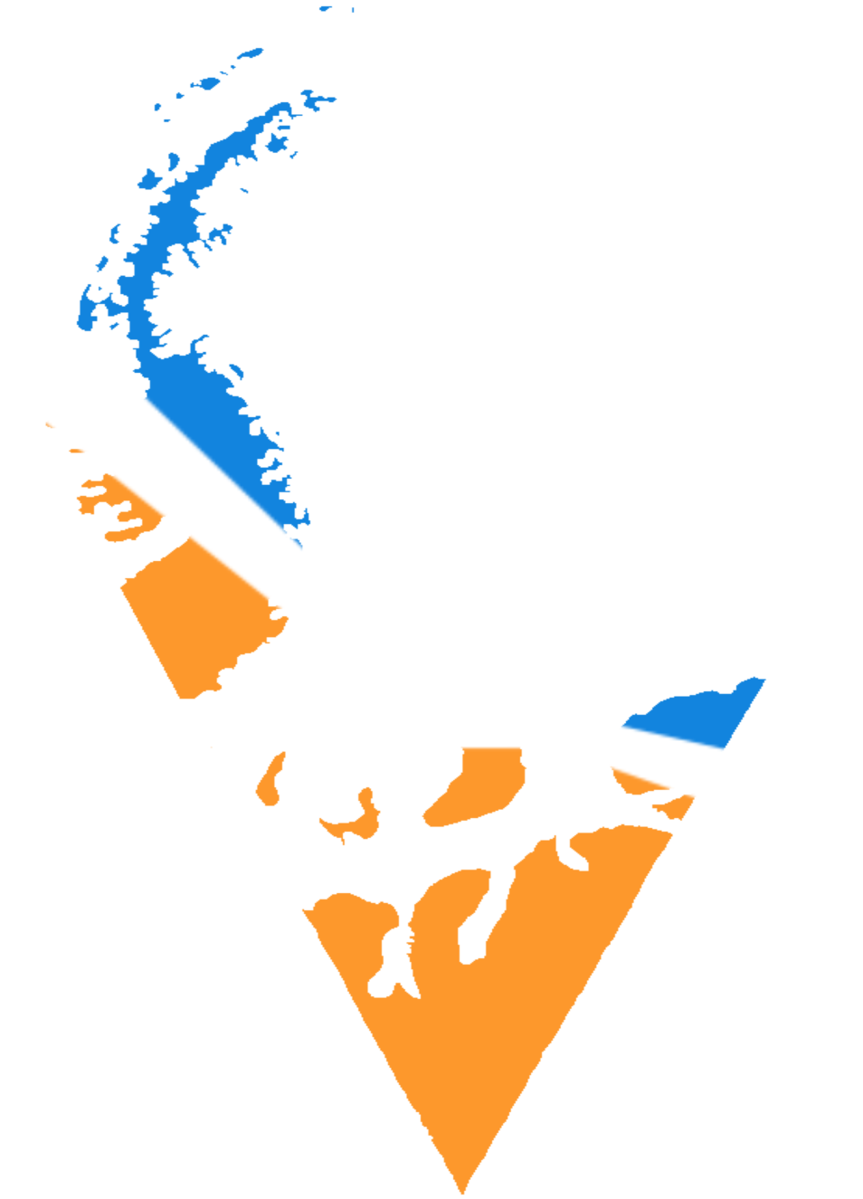 Tierra del Fuego Antarctica flag map