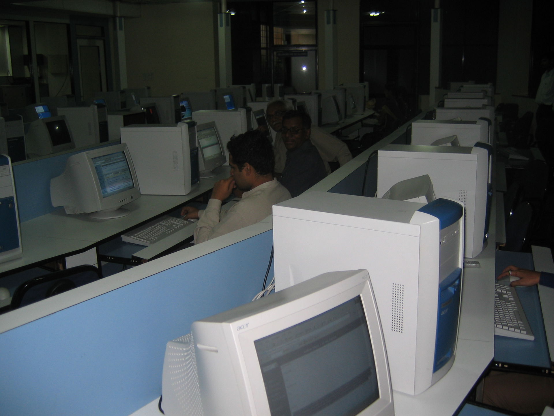 Baramati, Maharashtra, India. Computers in a lab