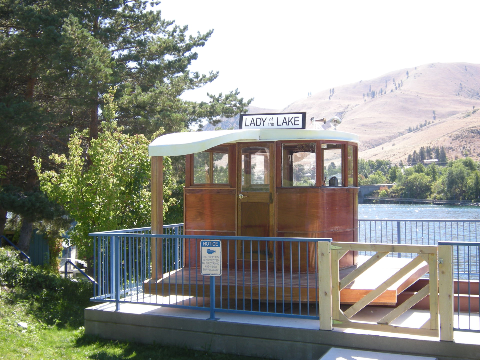 The wheelhouse of the Lady of the Lake, preserved in Riverwalk …