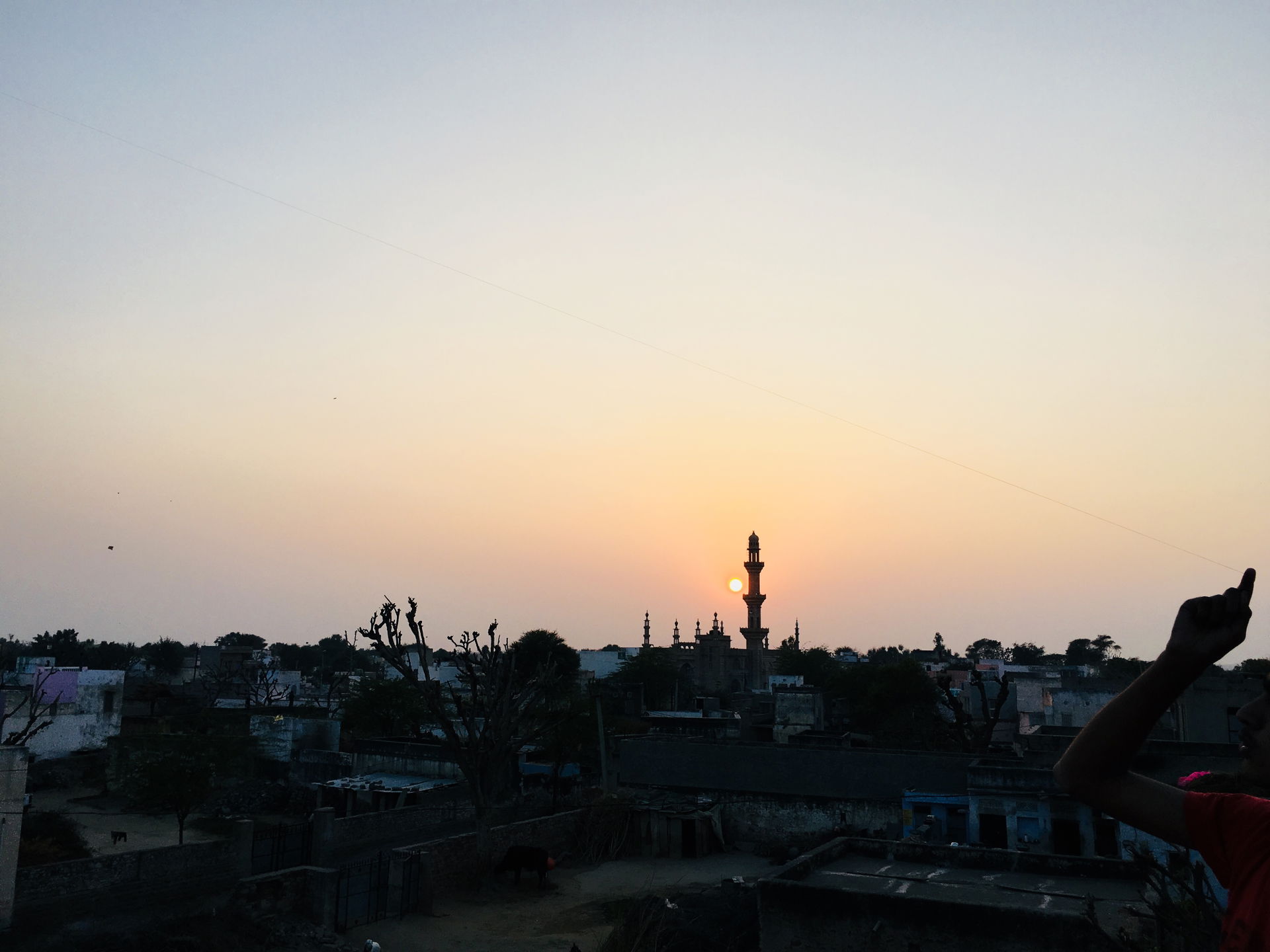 Sunset.