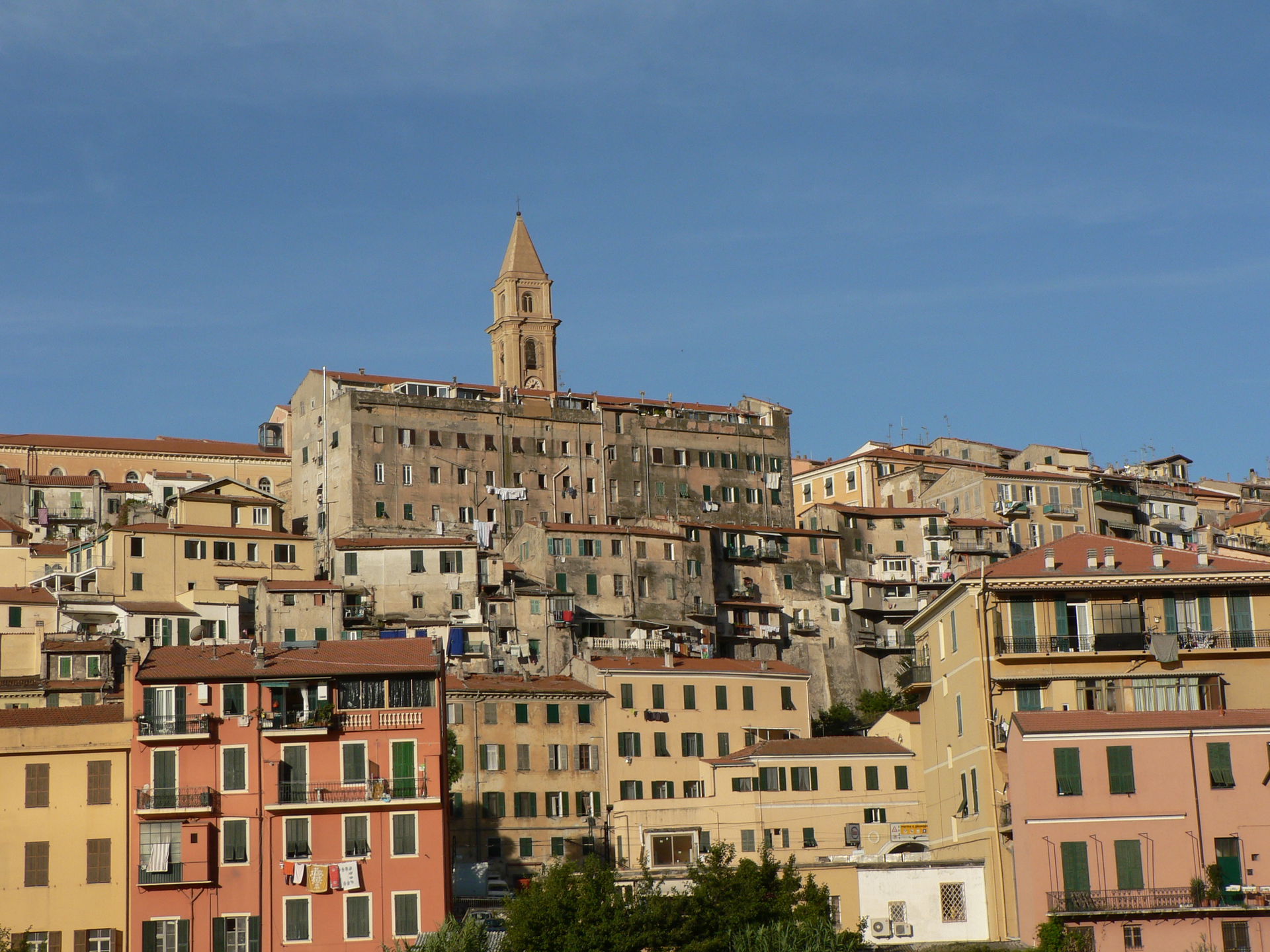 The Italian city of Ventimiglia on the French border.