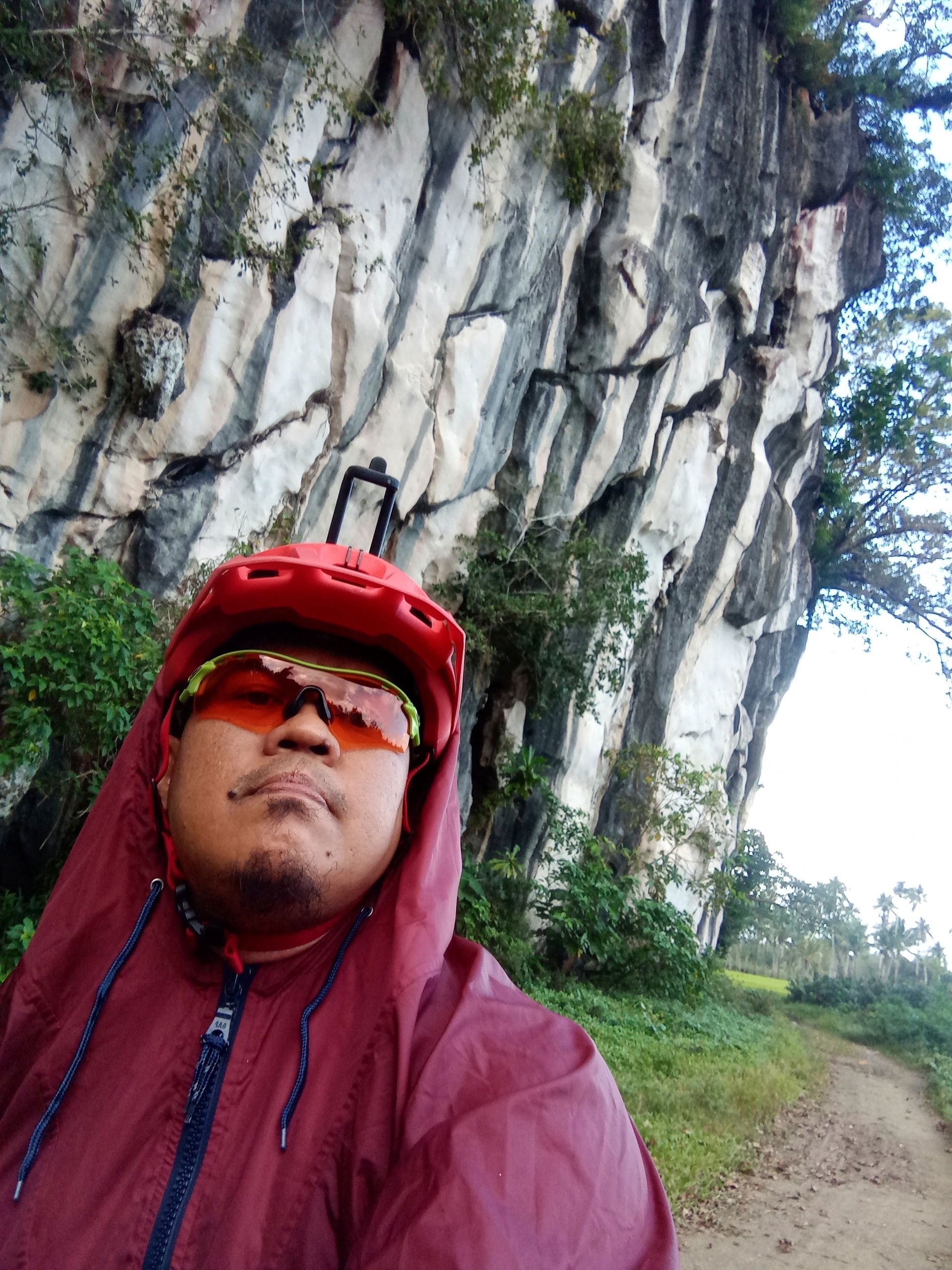 A huge rock formation in Caramoan going to a small barrio.