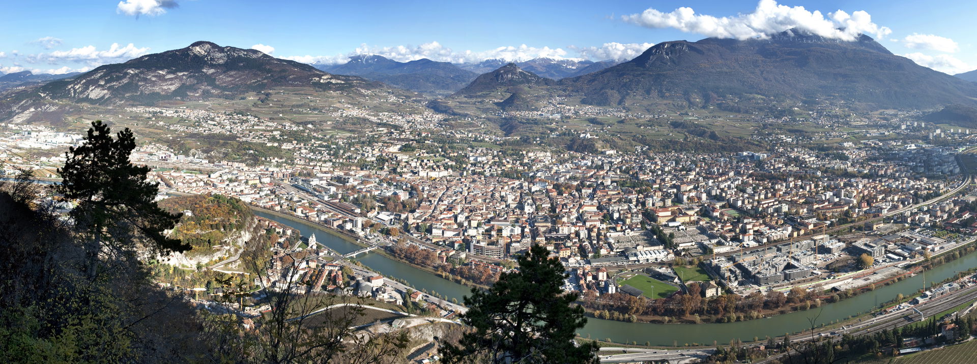 Panorama della città di Trento