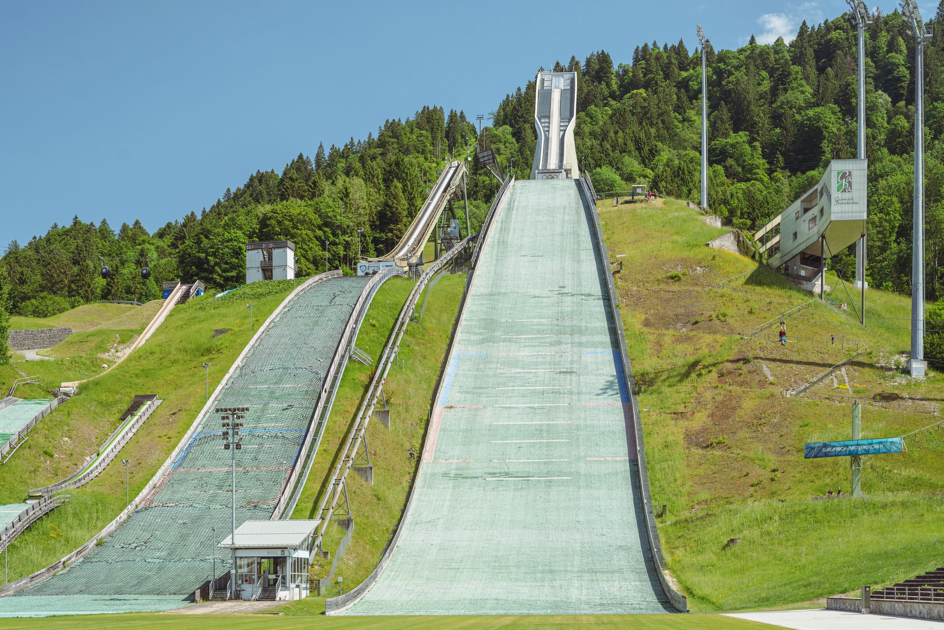 View up the Olympiaschanze in Garmisch-Partenkirchen.