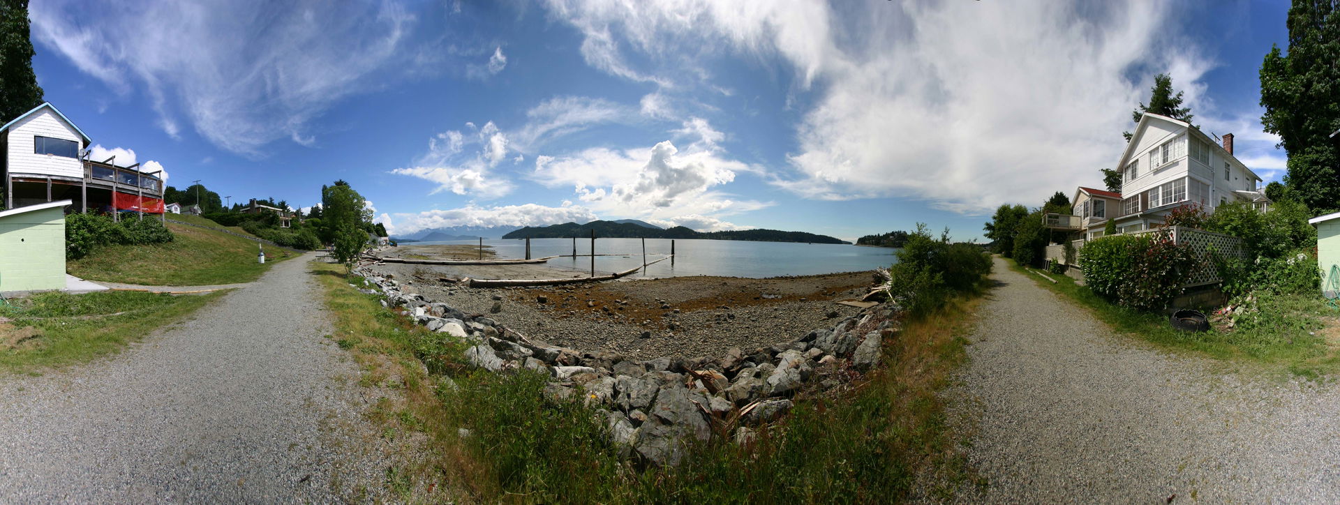 360° panorama of Sunshine Coast (British Columbia), showing Bea…