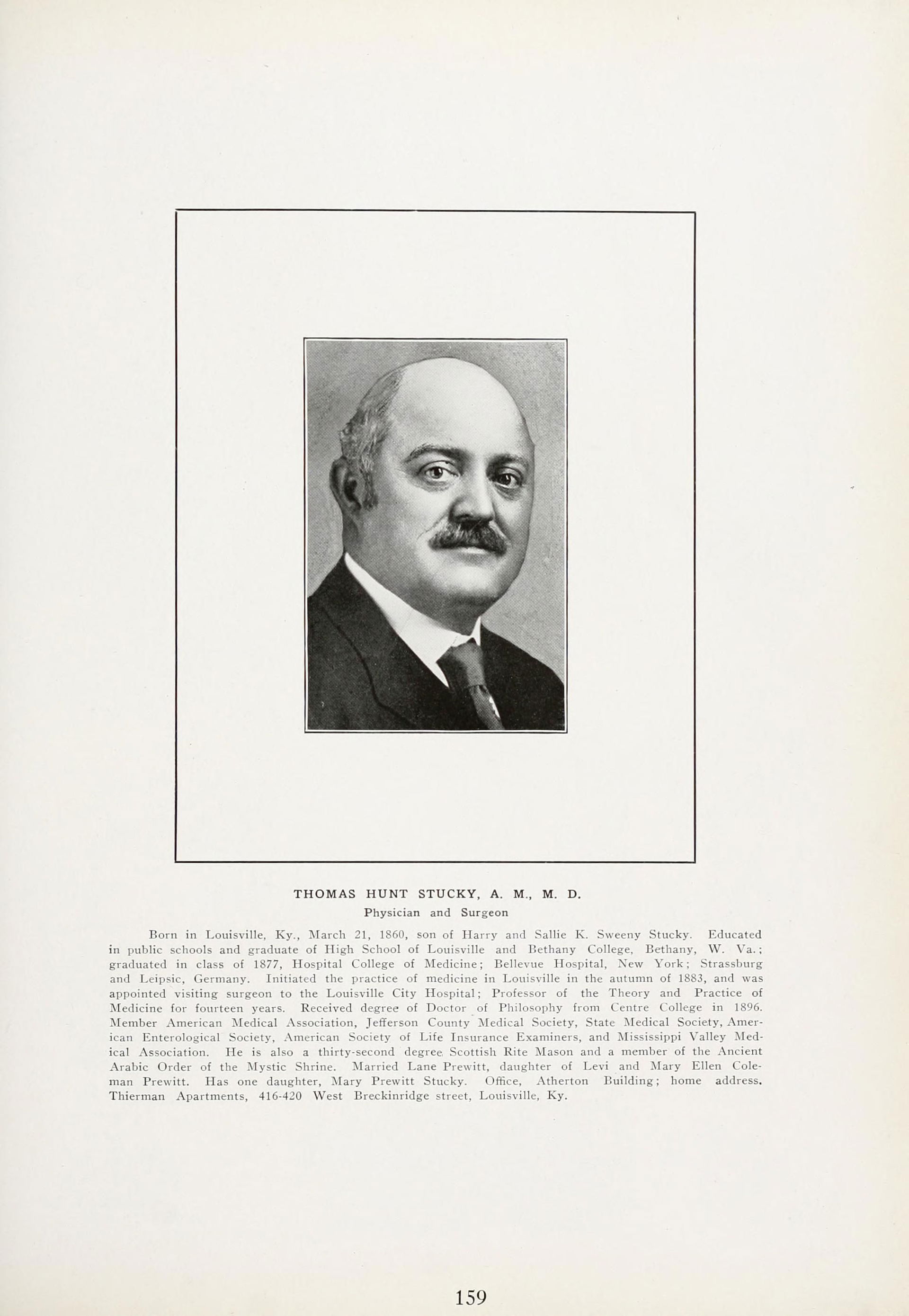 Dr. Thomas Hunt Stucky, M.D. (1860-1917)