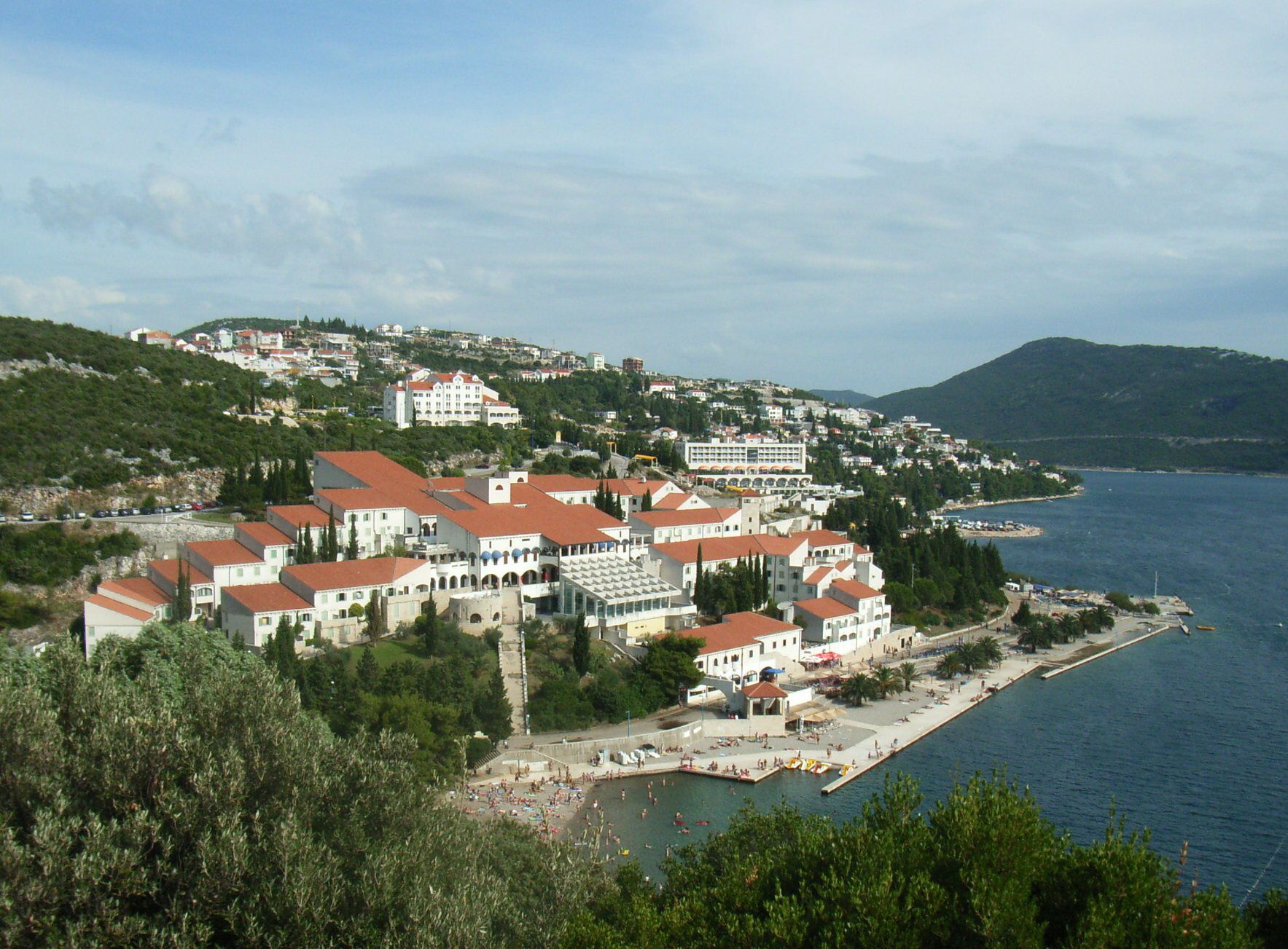 The city of Neum at the Adriatic coast of Bosnia and Herzegovina