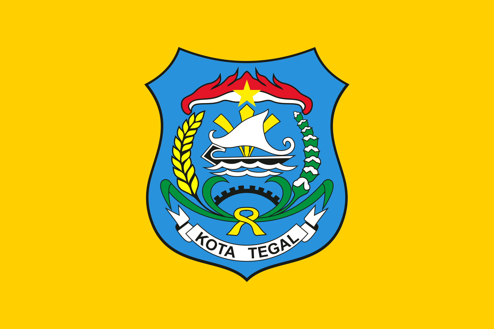 Flag of Tegal City, based on this image