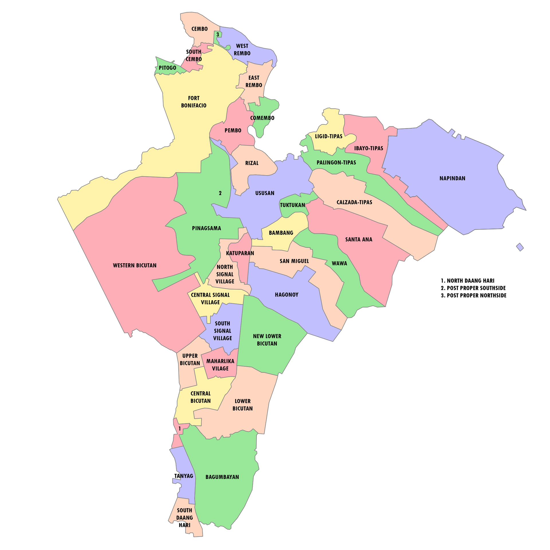 Map of Taguig