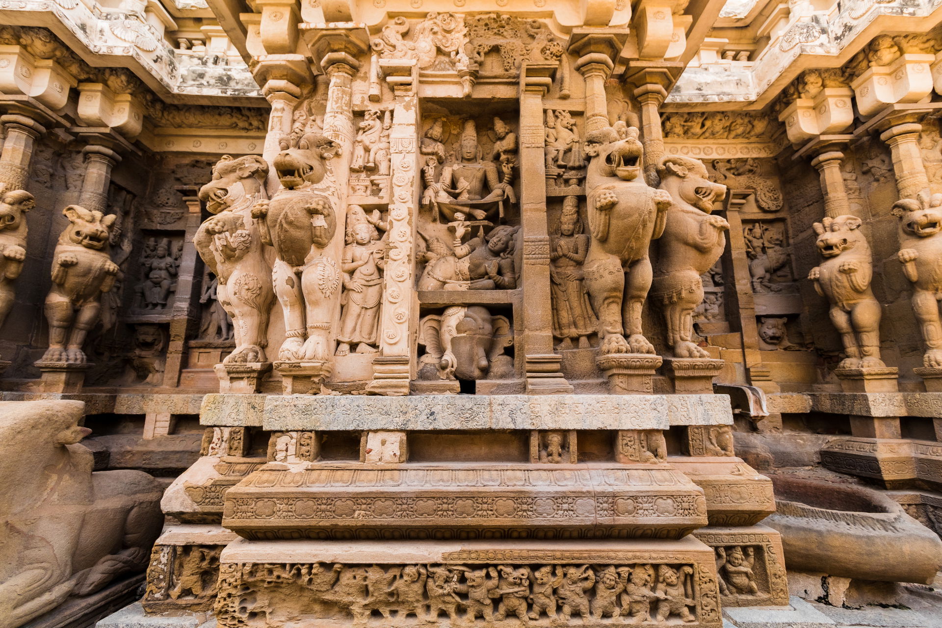 The most striking and unusual feature of this temple is 58 smal…