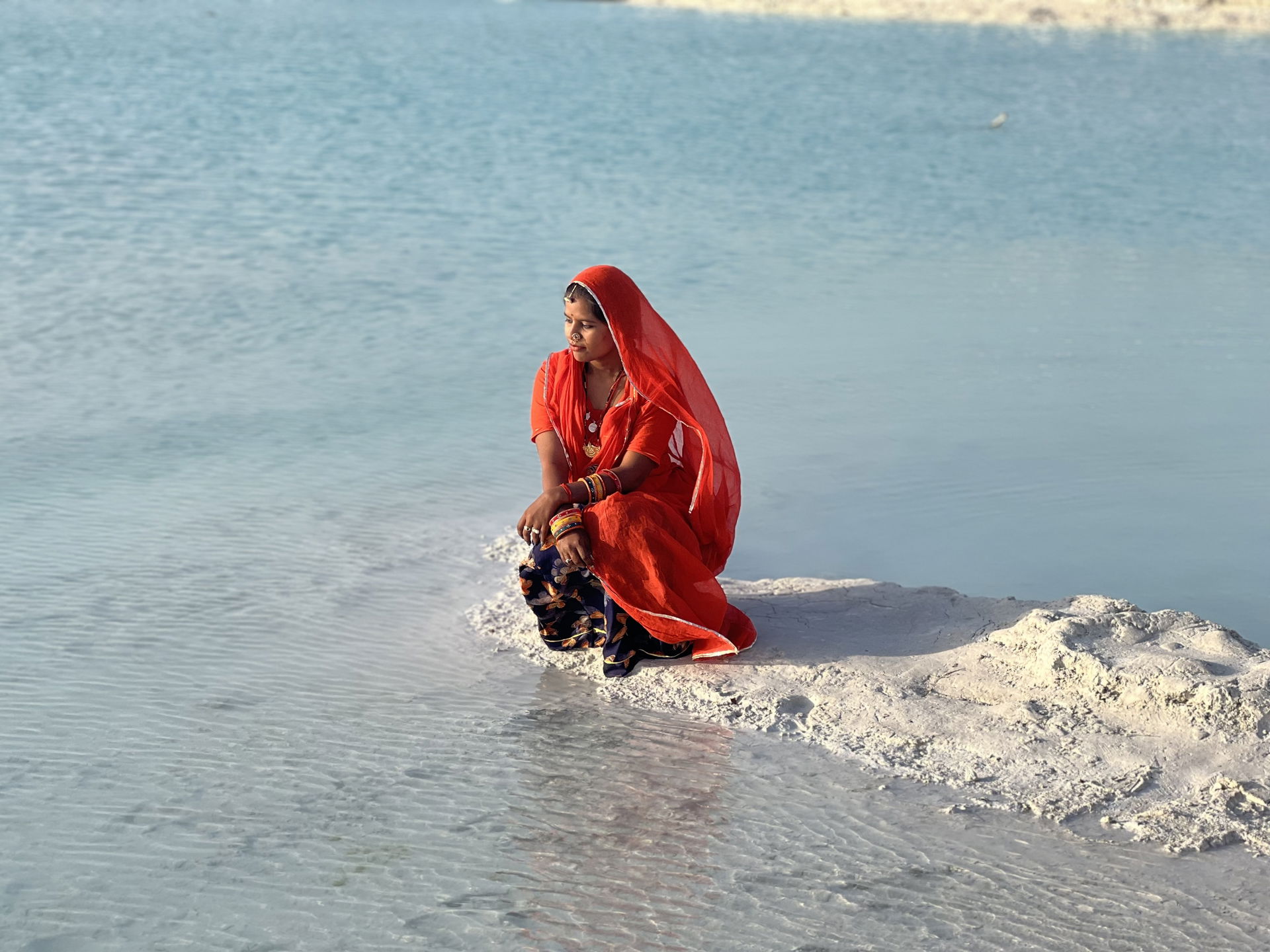 A Rajput woman in a poshak, which is a traditional Rajput dress…