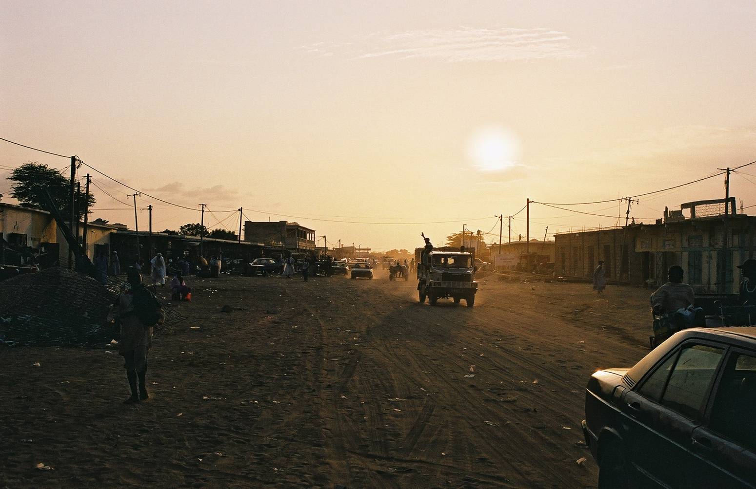 Rue principale de Rosso en Mauritanie