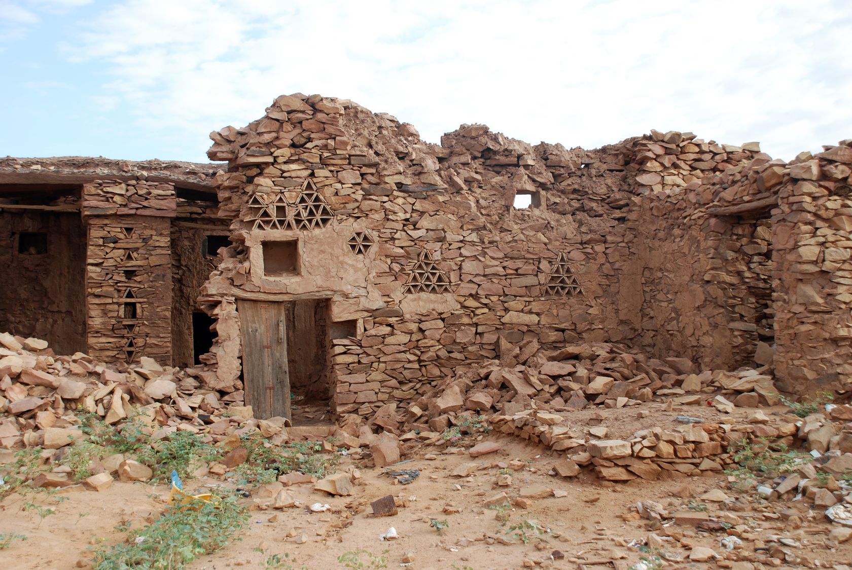 Tidjikja, Mauritania, old wall decoration