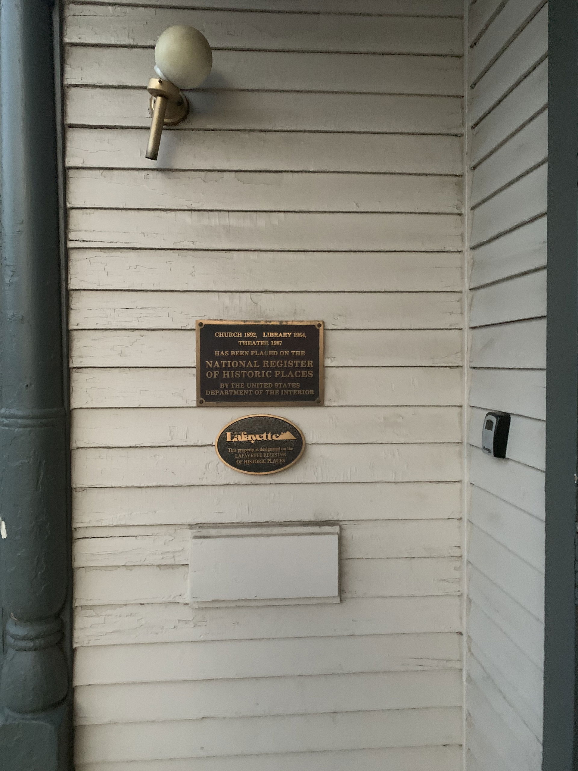 Plaque on church in CO