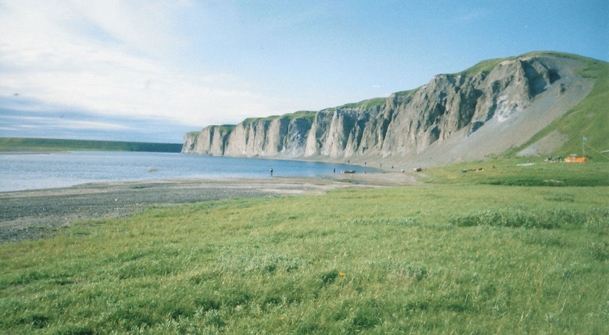 The lower section of Kara River, Russia