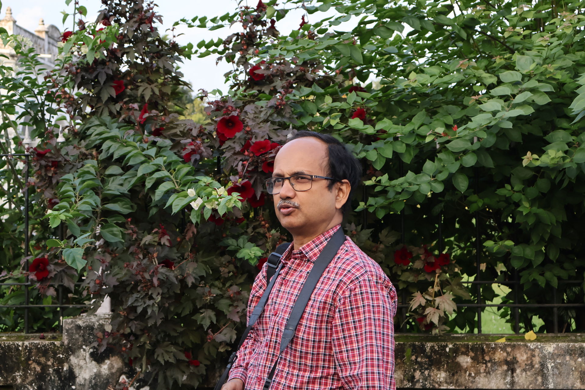 Wikimedian Amitabha Gupta at Cooch Behar Station during Wiki Ex…