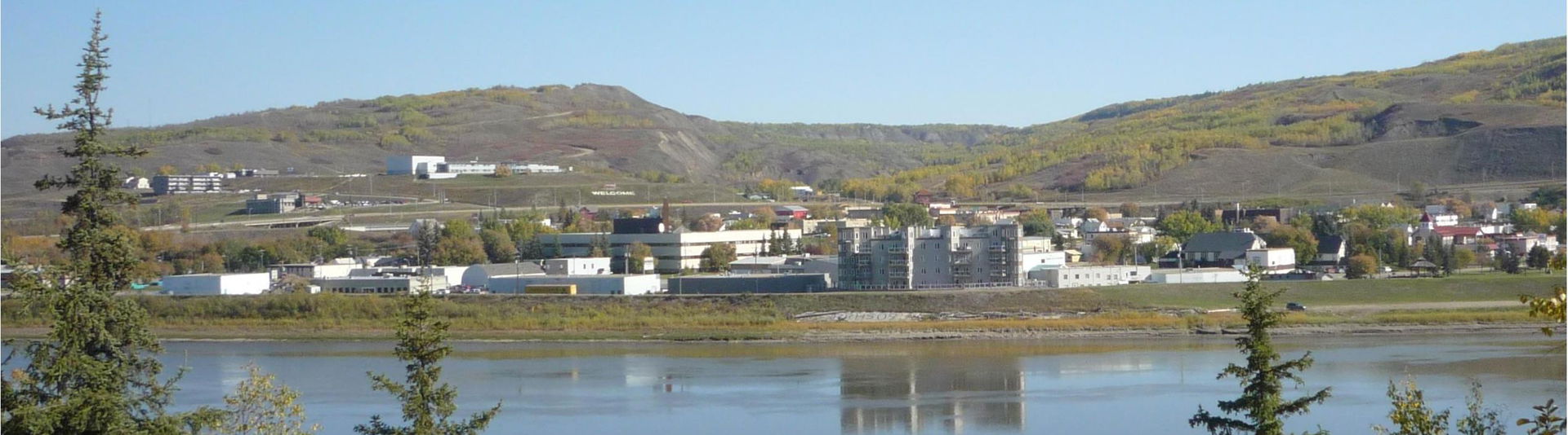 Downtown Peace River as viewed from west Peace River