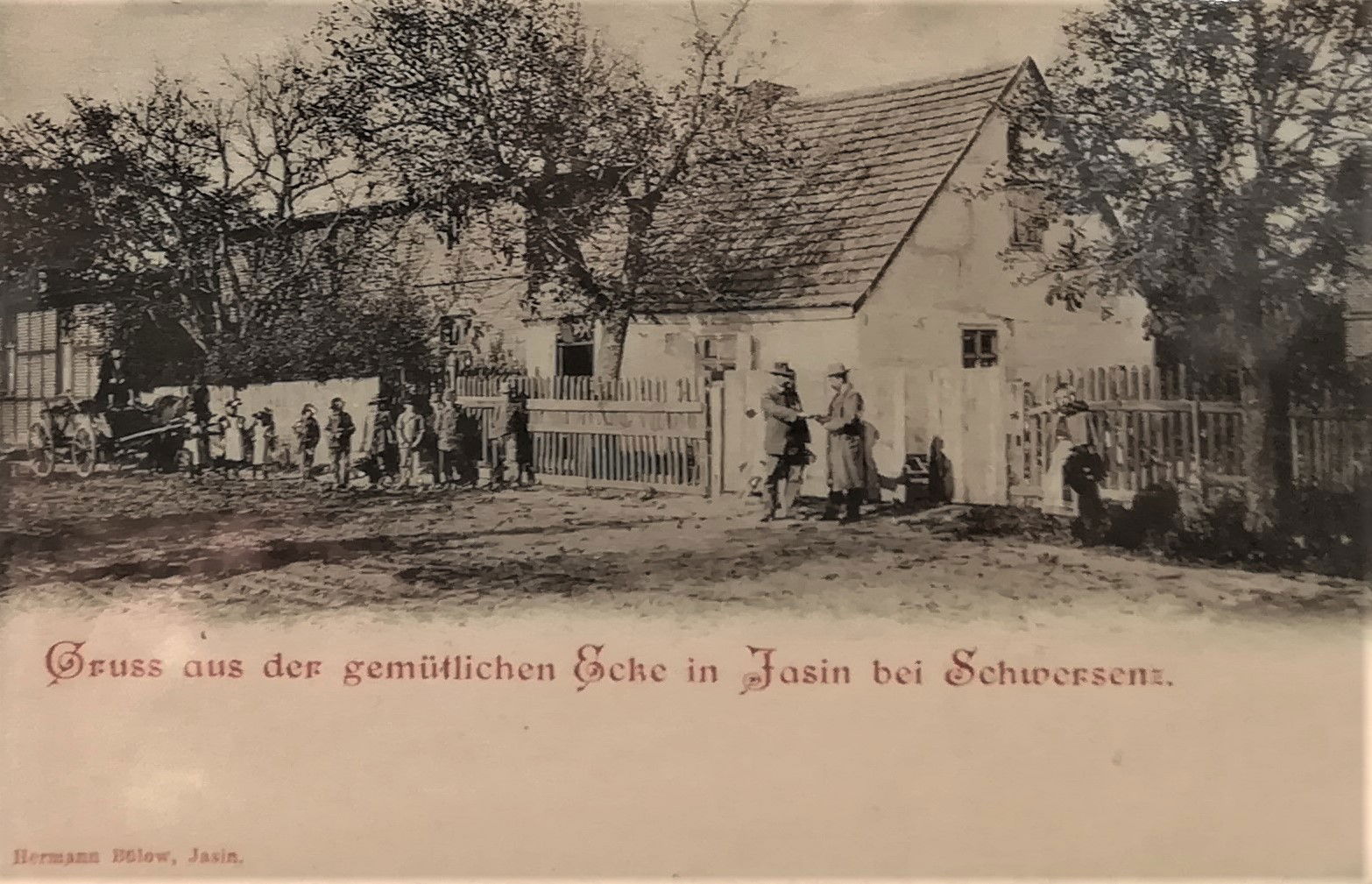 Widok Jasina koło Swarzędza około 1900 r.