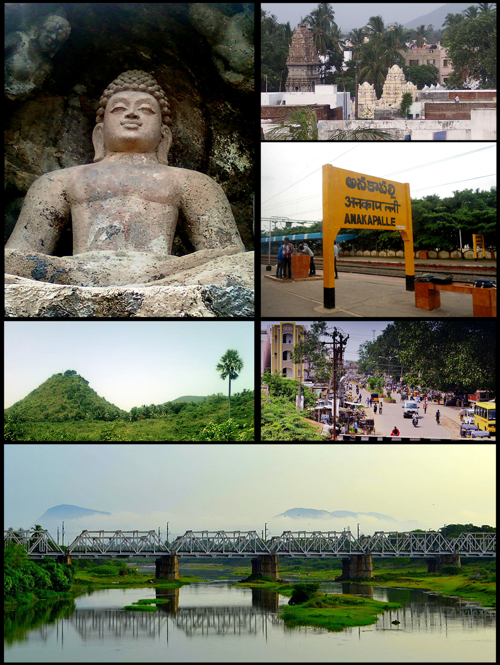Montage of Anakapalle with Images from Wikimedia Commons