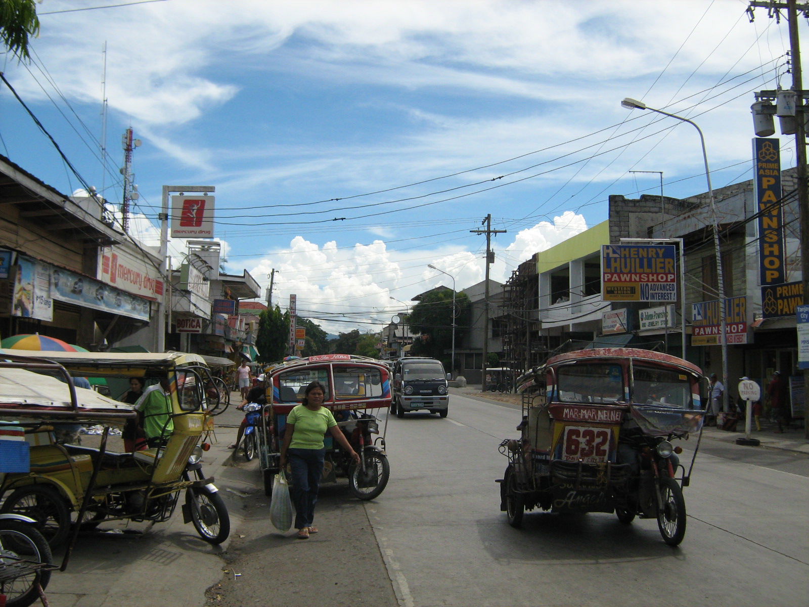 A street scene in Tanjay City, Negros Oriental, Philippines