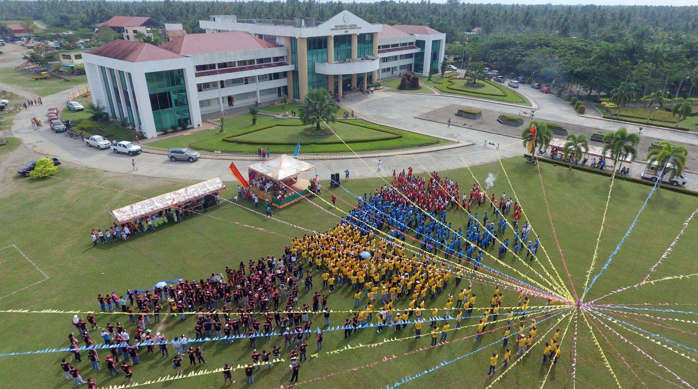 Aerial view of the Compostela Valley Provincial Capitol during …