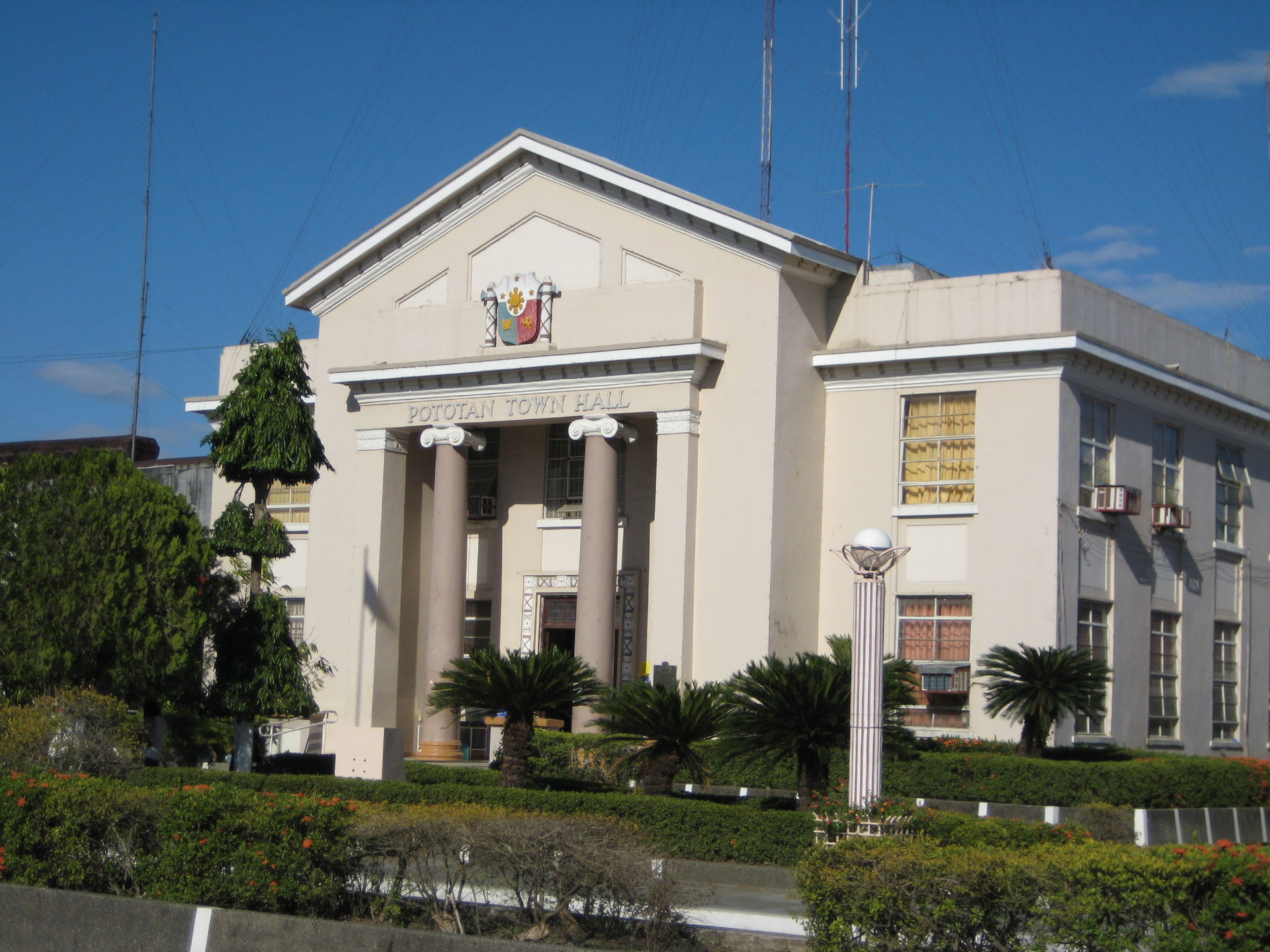 The facade of the Pototan Town Hall in Iloilo Province.