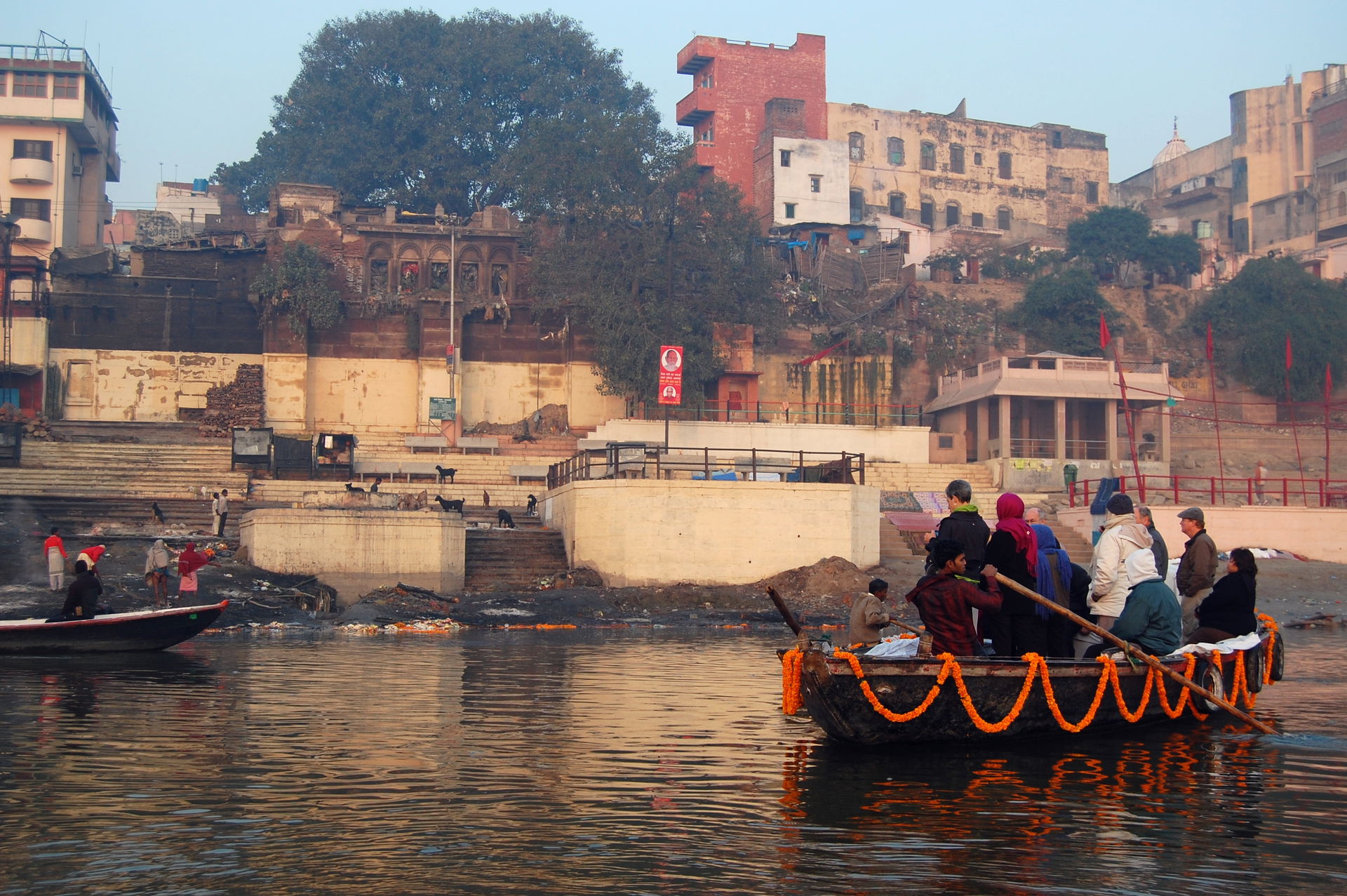 Varansi, India as seen from Ganga river.