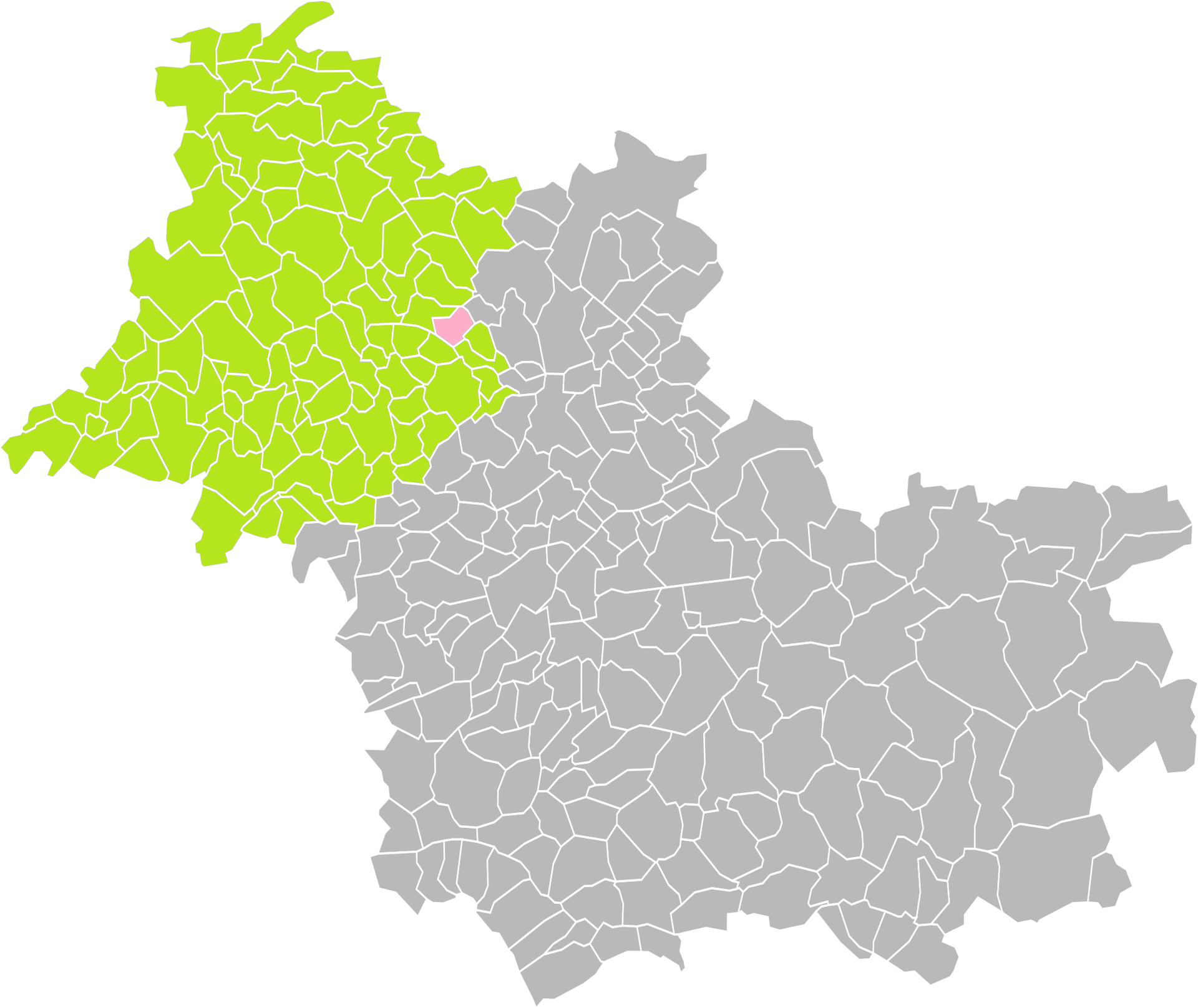 Location of the commune of La Chapelle-Enchérie in the arrondis…