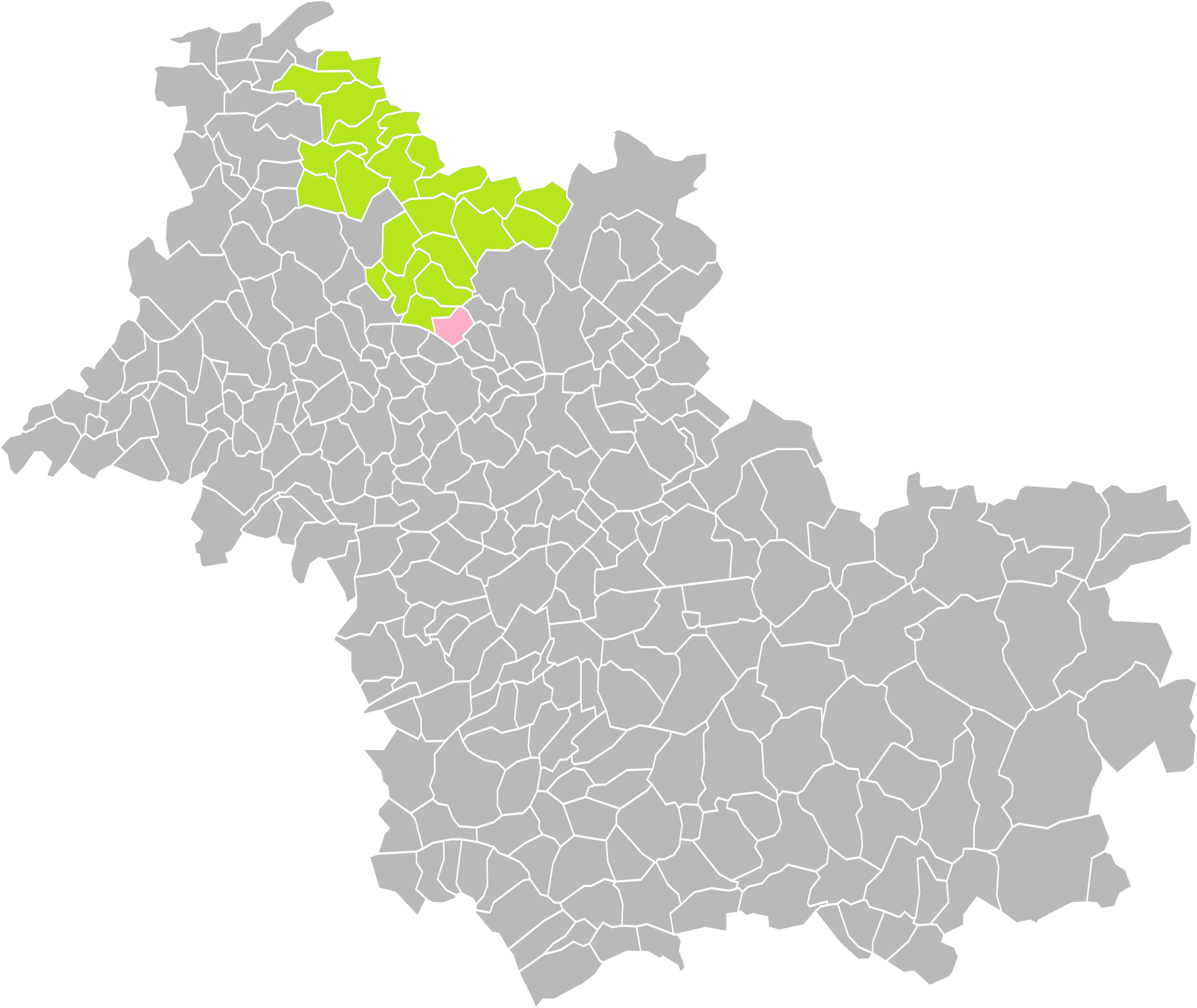 Location of the commune of La Chapelle-Enchérie in the Communau…