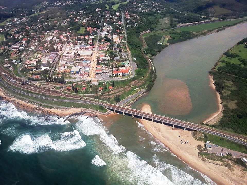 Microlight over Umkomaas