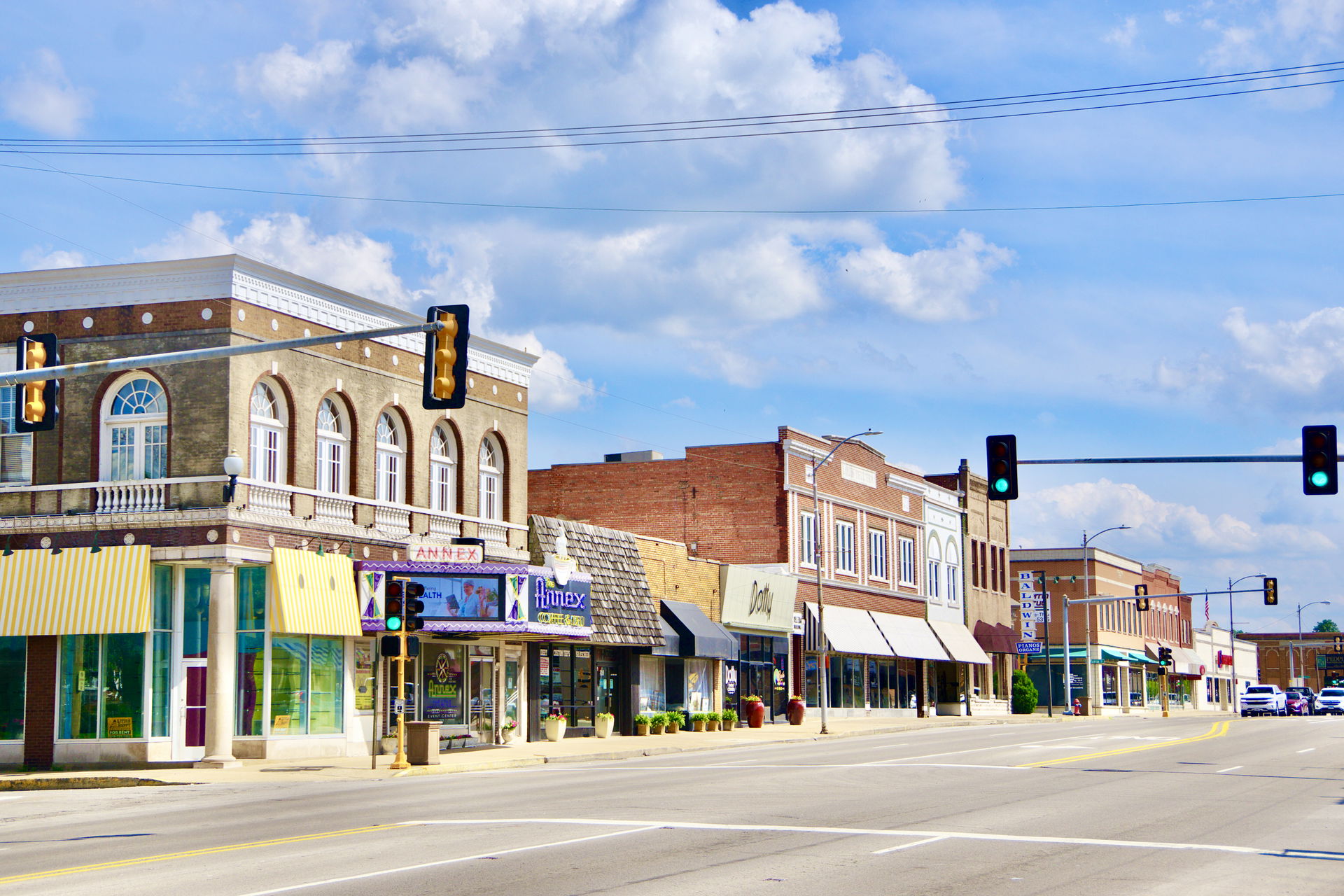 Businesses along Park Avenue (Illinois Route 148) in Herrin, Il…