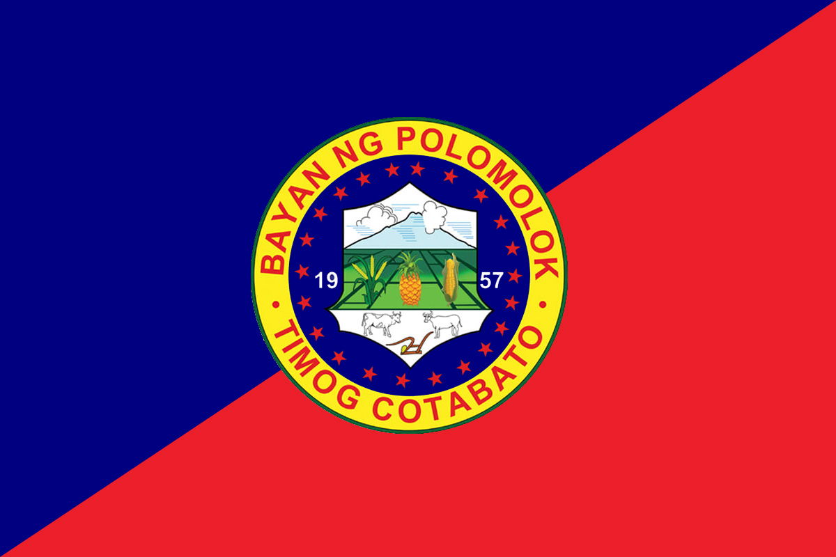 The flag of the Municipality of Polomolok (first variant)