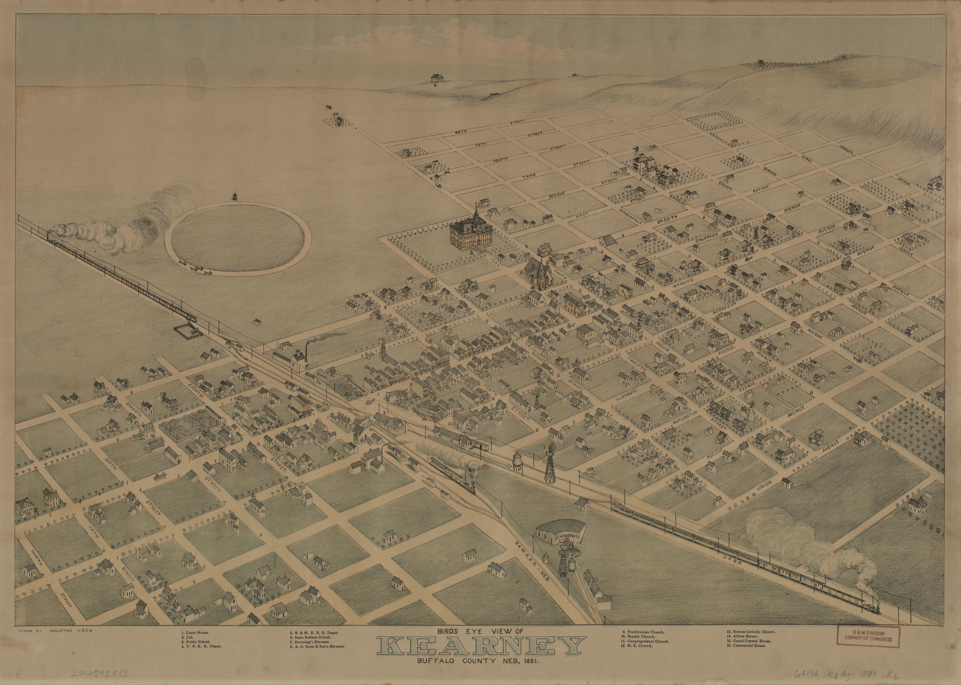 Bird's-eye view. Available also through the Library of Congress…