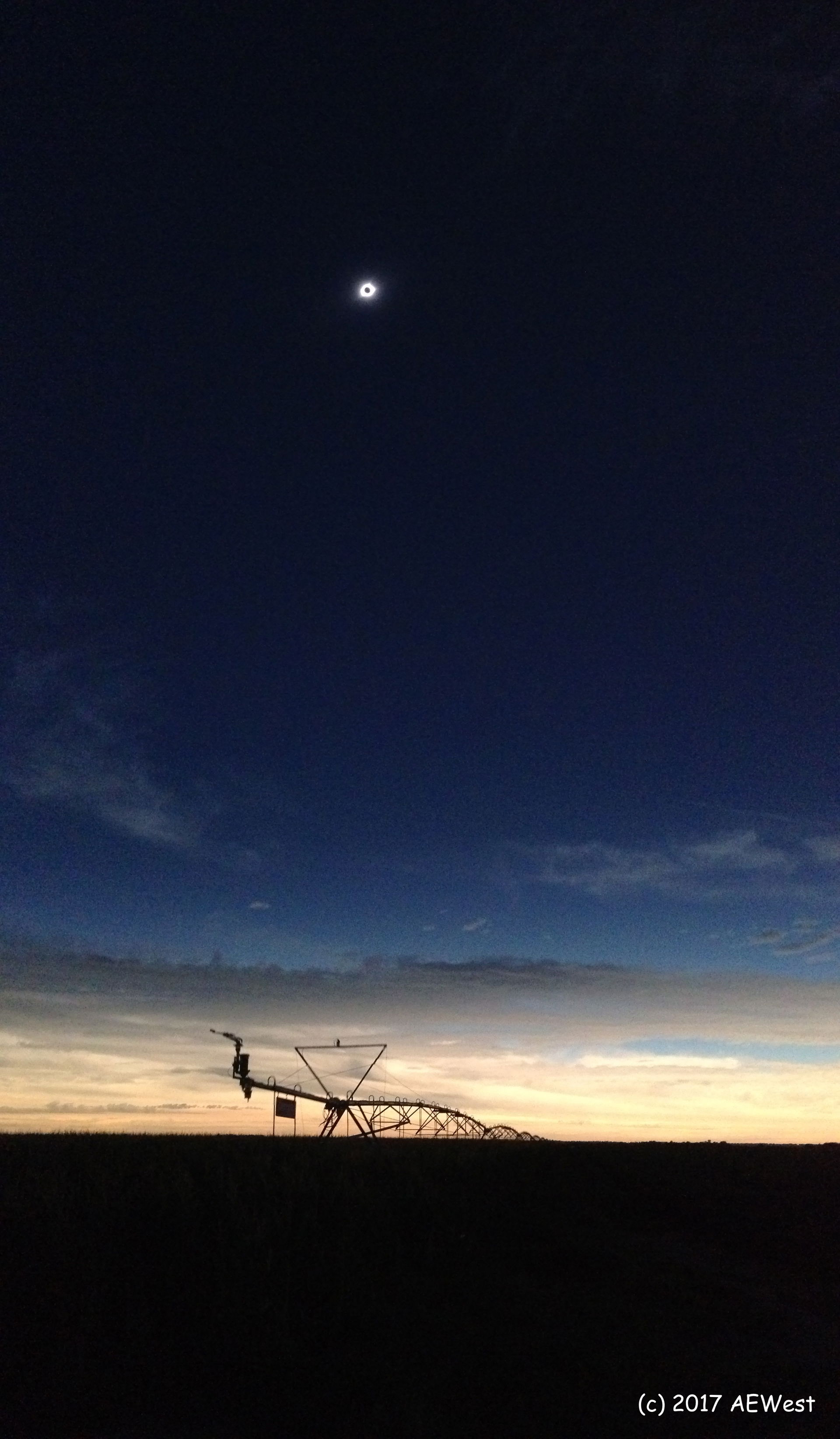 The 2017 Total Solar Eclipse as seen from a country road north …